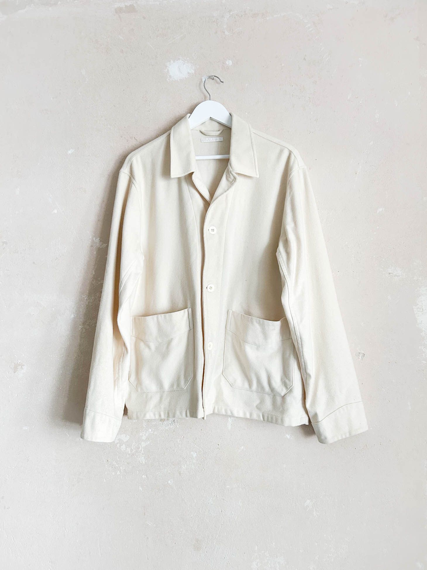 Our Legacy Our Legacy SHRUNKEN FULLZIP POLO - Beige Rope Weave