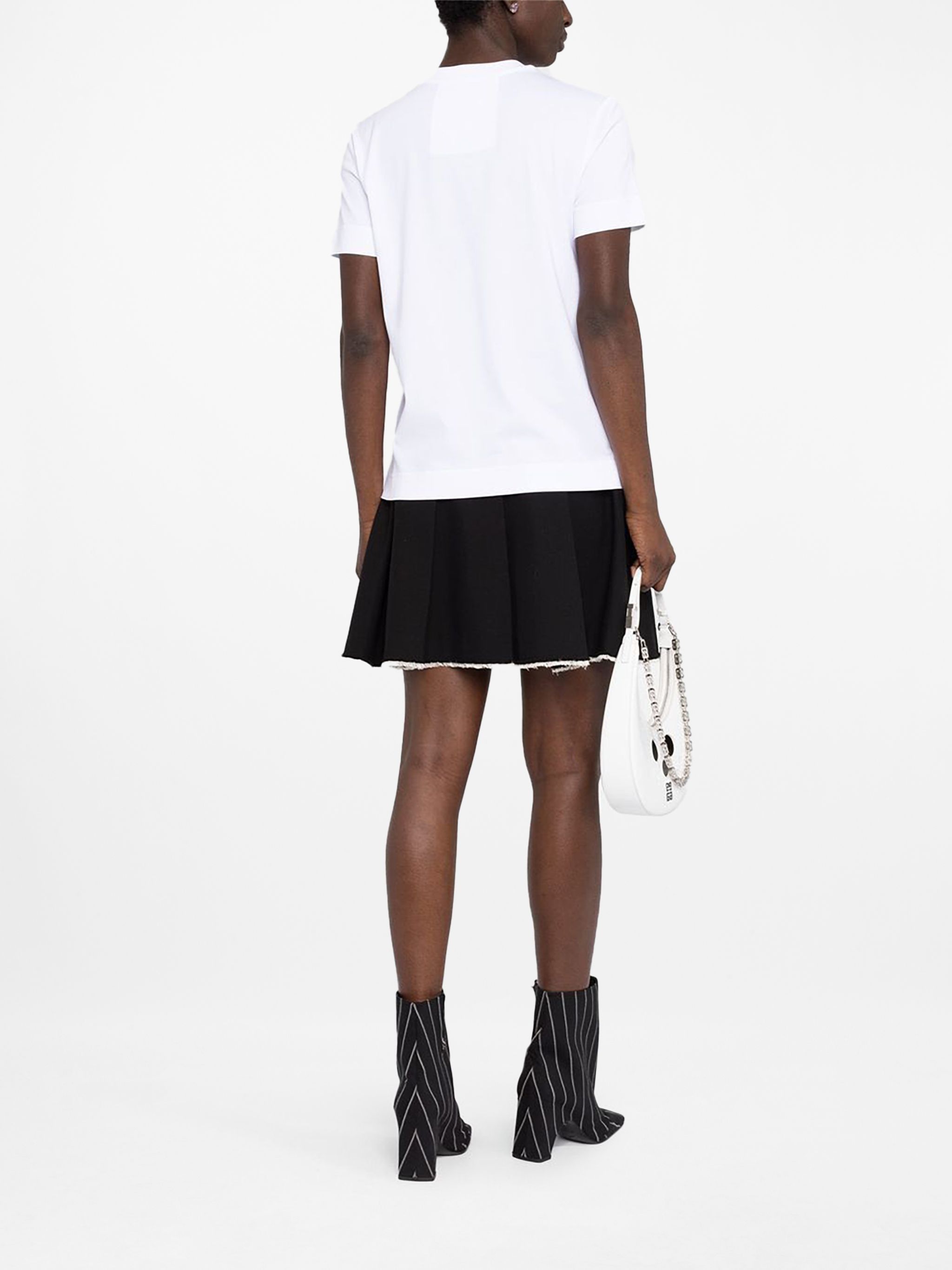 Givenchy White Flocked College Logo T-shirt Size XS / US 0-2 / IT 36-38 - 4 Thumbnail