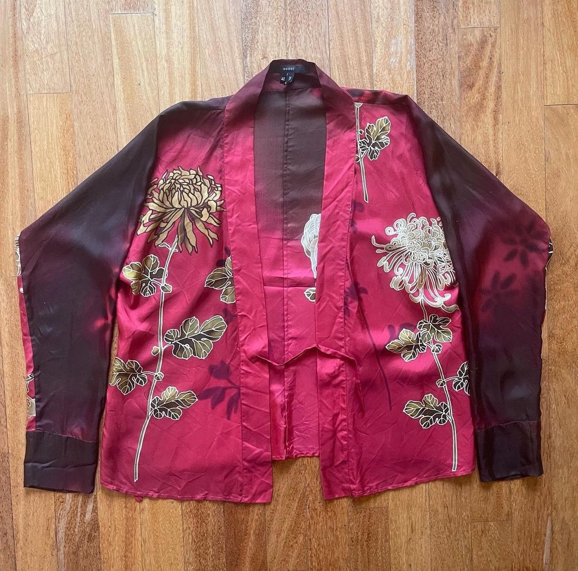 Gucci Floral Silk Kimono Shirt