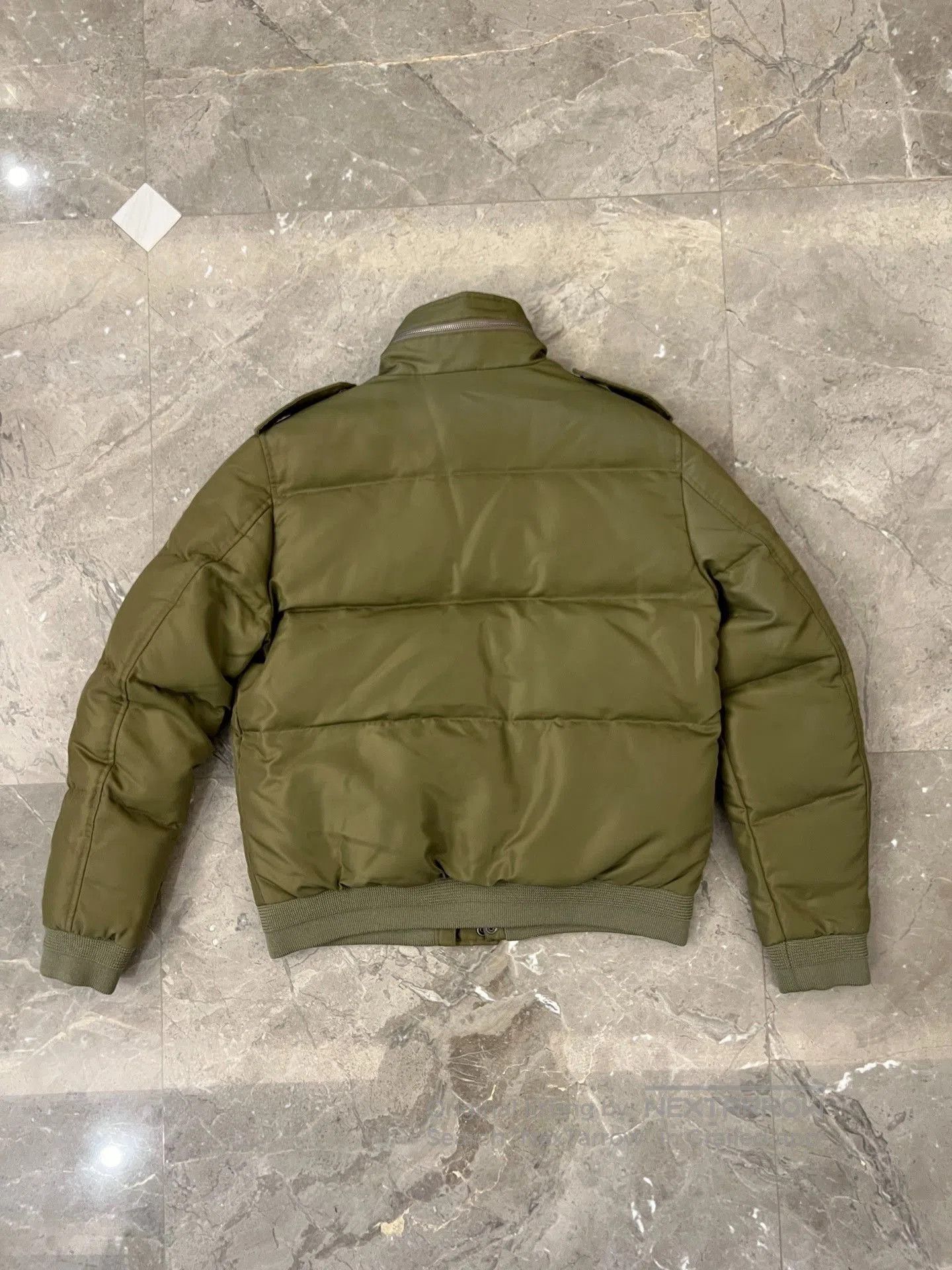 Saint Laurent Paris Saint Laurent Green Puffer Jacket with Epaulets. Size US M / EU 48-50 / 2 - 2 Thumbnail