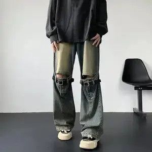 Jean Belt Hollow Flare Jeans Size US 33 - 3 Thumbnail