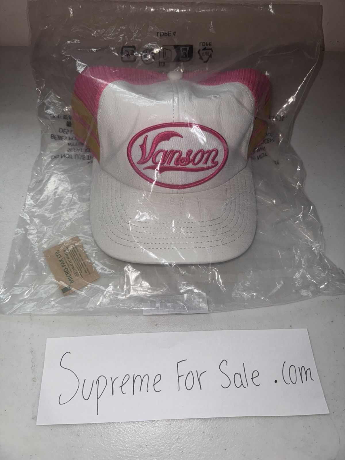 Supreme × Vanson Leathers Supreme Vanson Leathers Mesh Back 6-Panel Size ONE SIZE - 4 Thumbnail