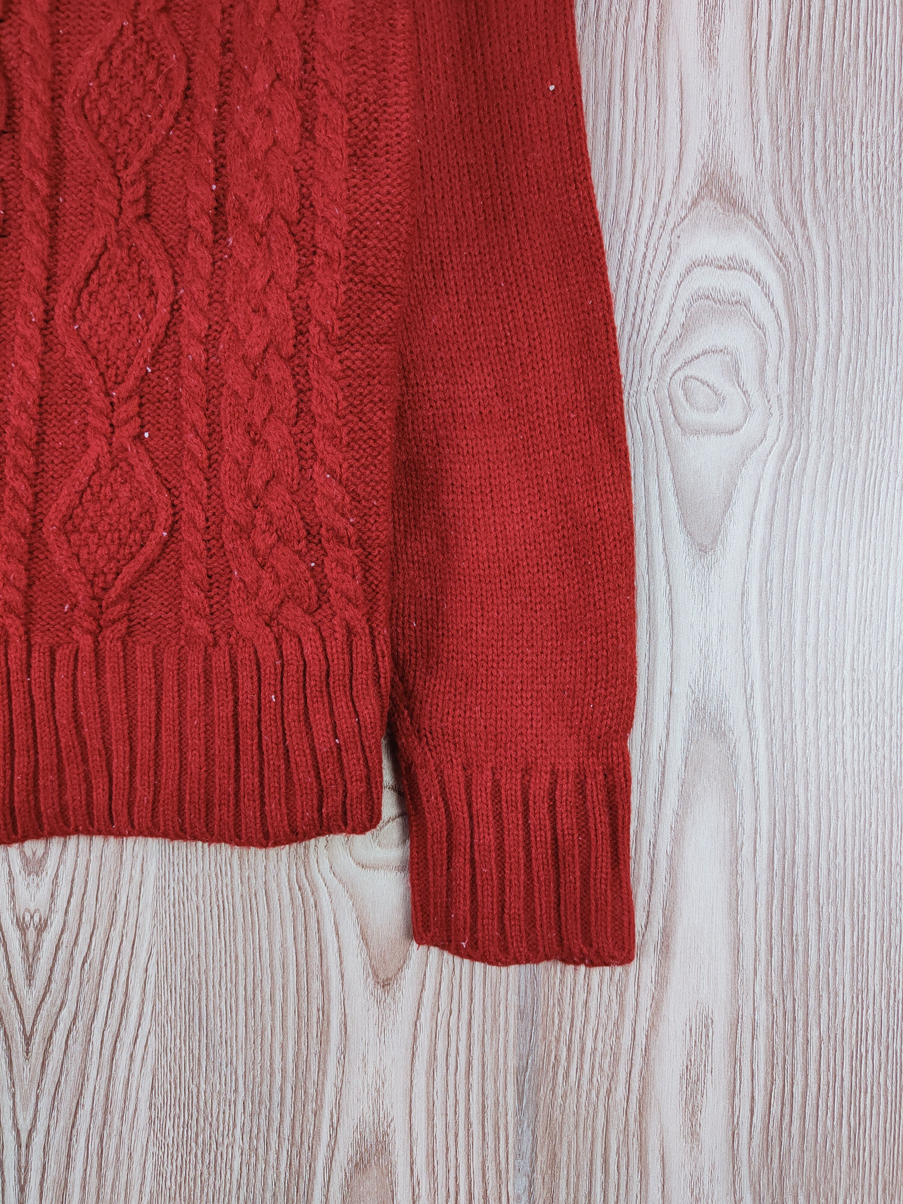 GU GU Red cable Knitwear Sweatshirts #W254 Size US S / EU 44-46 / 1 - 6 Thumbnail