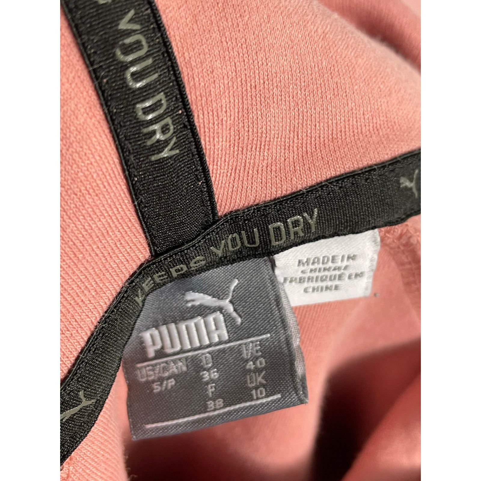 Puma Puma Women's Pink Moto Sleeve Pullover Hoodie Small S/P Size S / US 4 / IT 40 - 3 Thumbnail