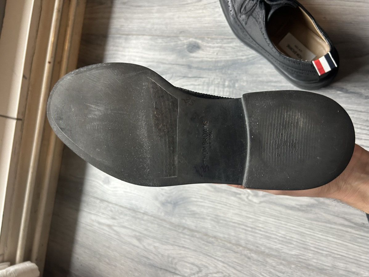 Thom Browne Black Wingtip Brogue Derby Shoes Size US 6.5 / EU 39-40 - 16 Thumbnail