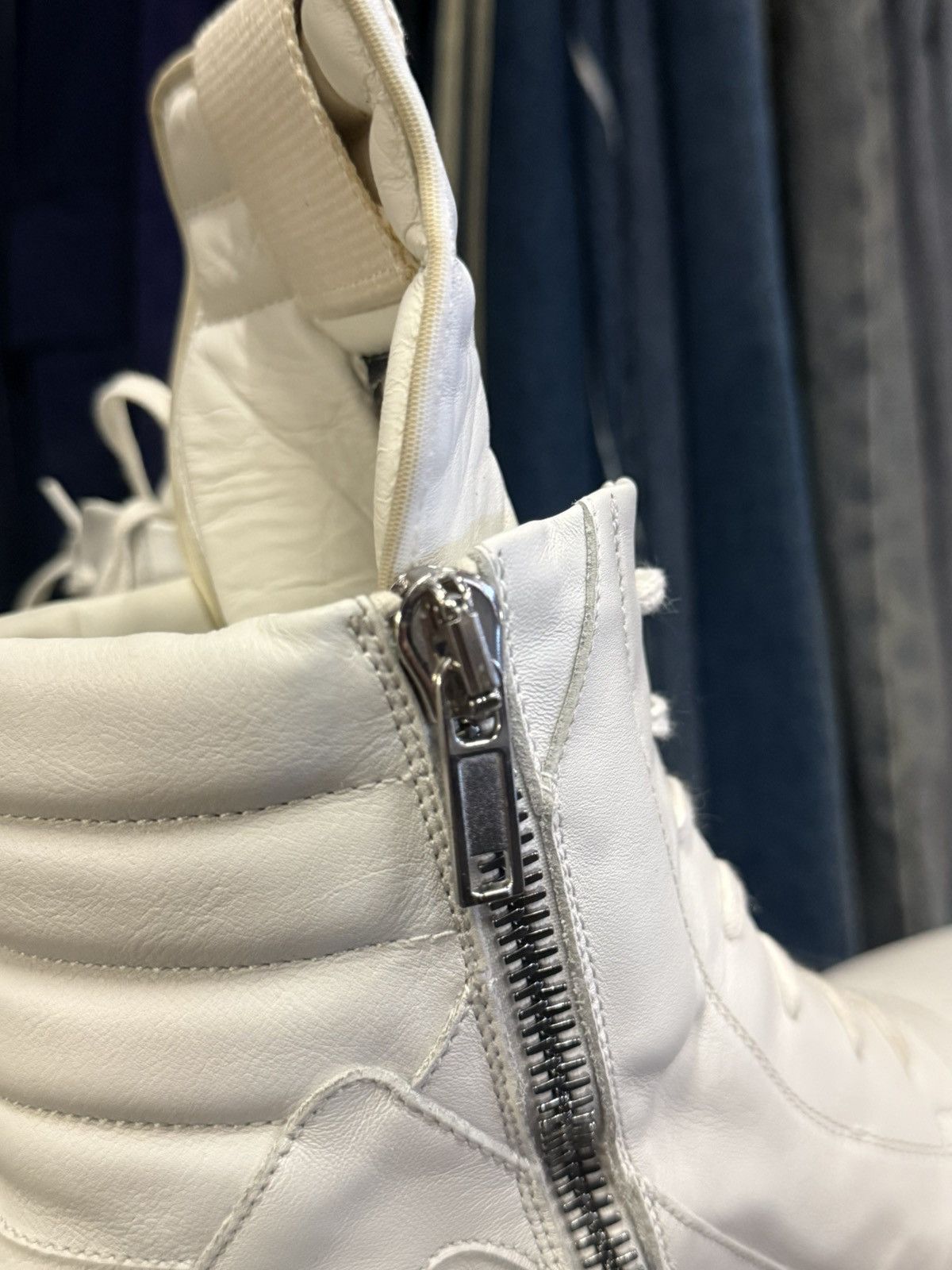 Rick Owens Rick owens geobasket chalk white blue transparent Size US 13 / EU 46 - 5 Thumbnail