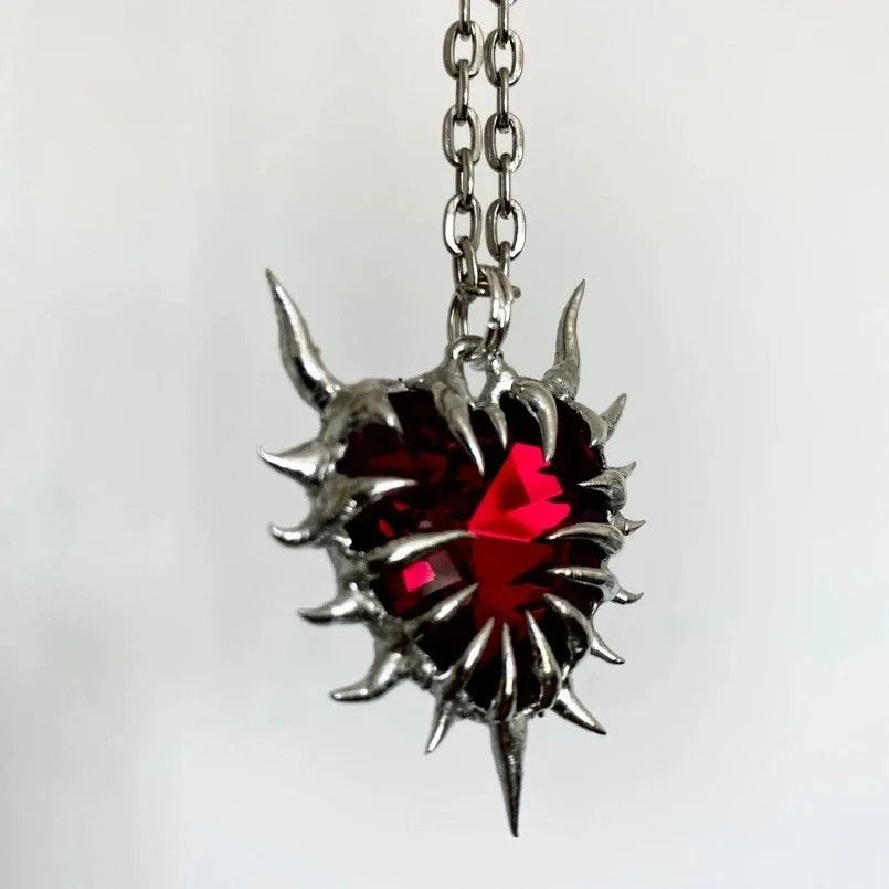 Jewelry Thorn Wrapped Heart Pendant Necklace Size ONE SIZE - 3 Thumbnail