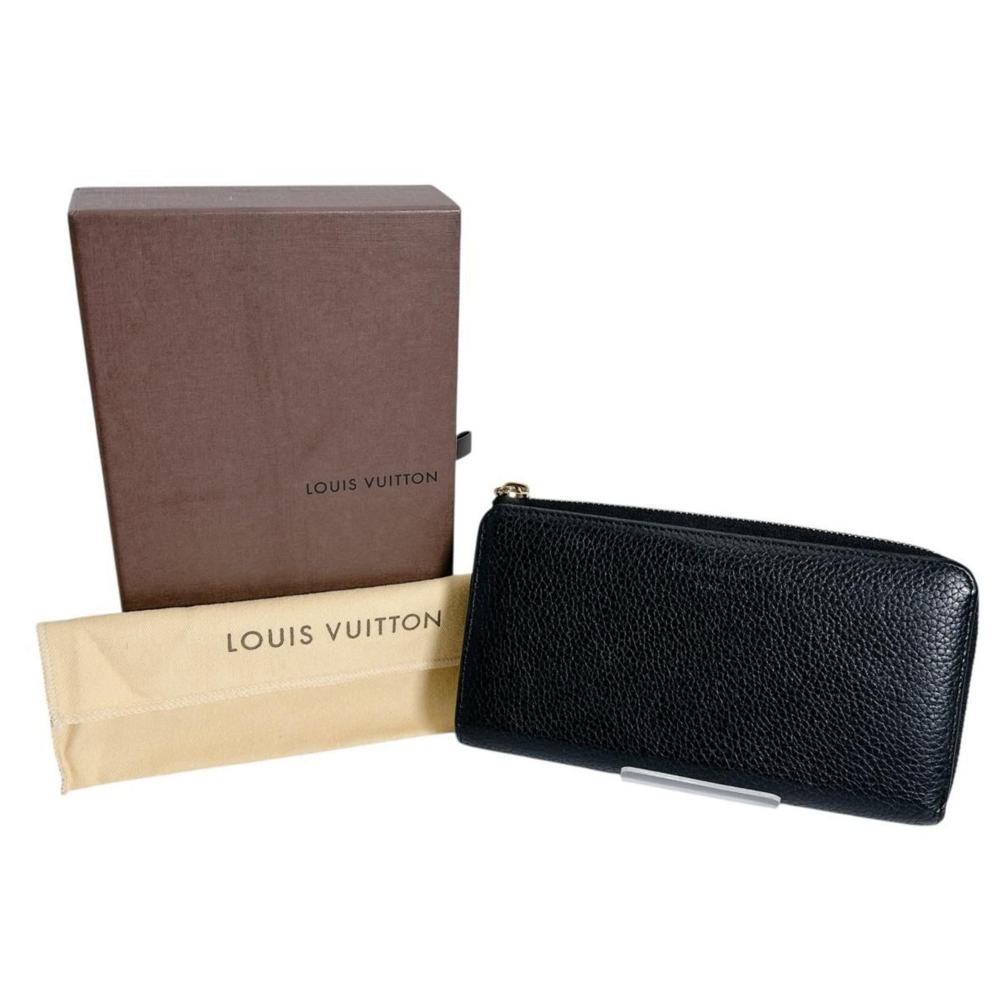 Louis Vuitton Louis Vuitton Comete Portefeuille Long Wallet in Taurillon Leather, M63102, Noir Size ONE SIZE - 1 Thumbnail