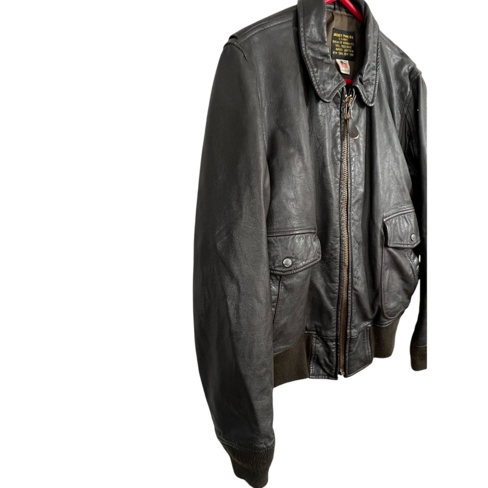Avirex Avirex G-2 Jacket Mens 44 L Goatskin Leather US Navy Bomber Size US L / EU 52-54 / 3 - 3 Thumbnail