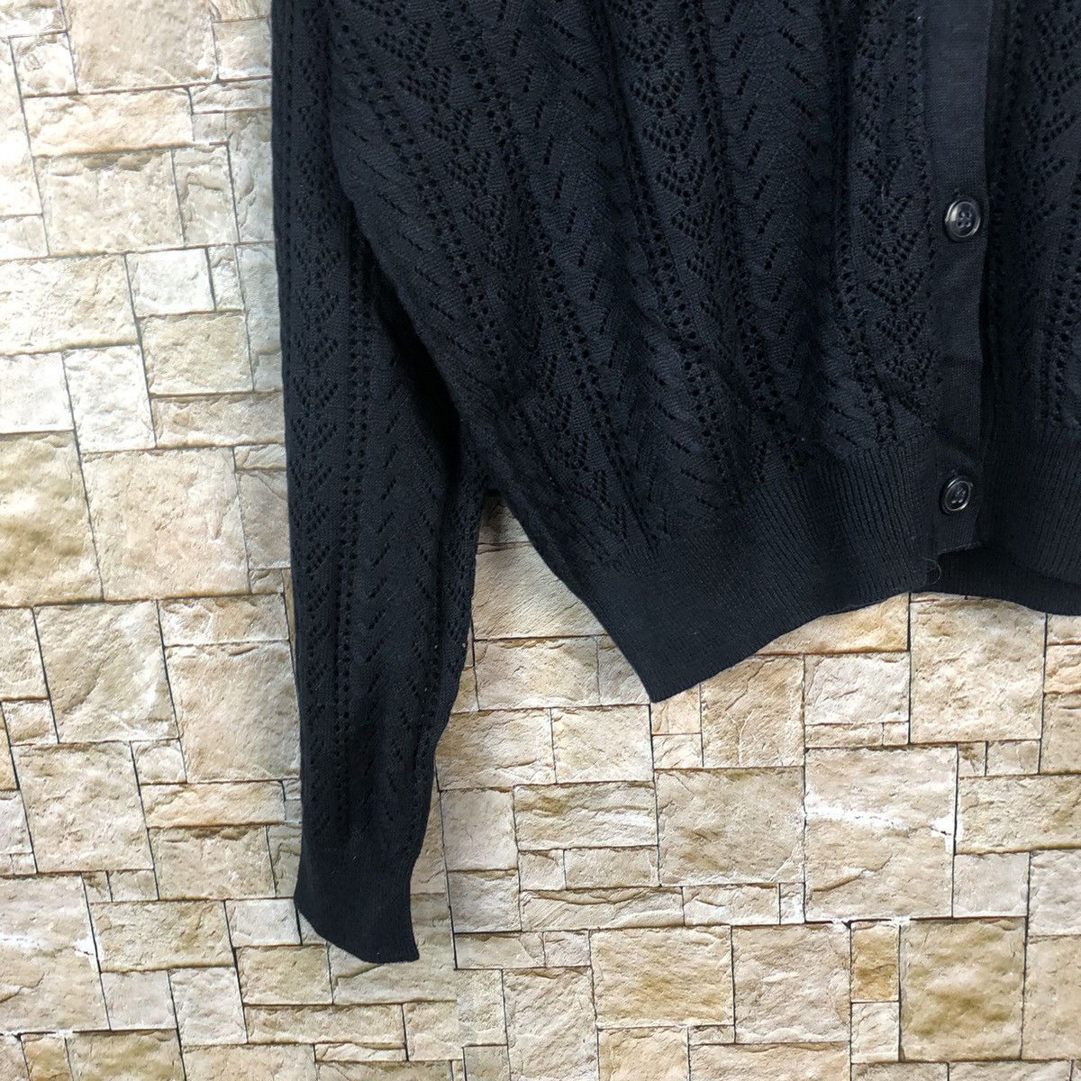 Japanese Brand A.V.V Standard Dark Blue Cardigan Knitwear #A941 Size L / US 10 / IT 46 - 7 Thumbnail