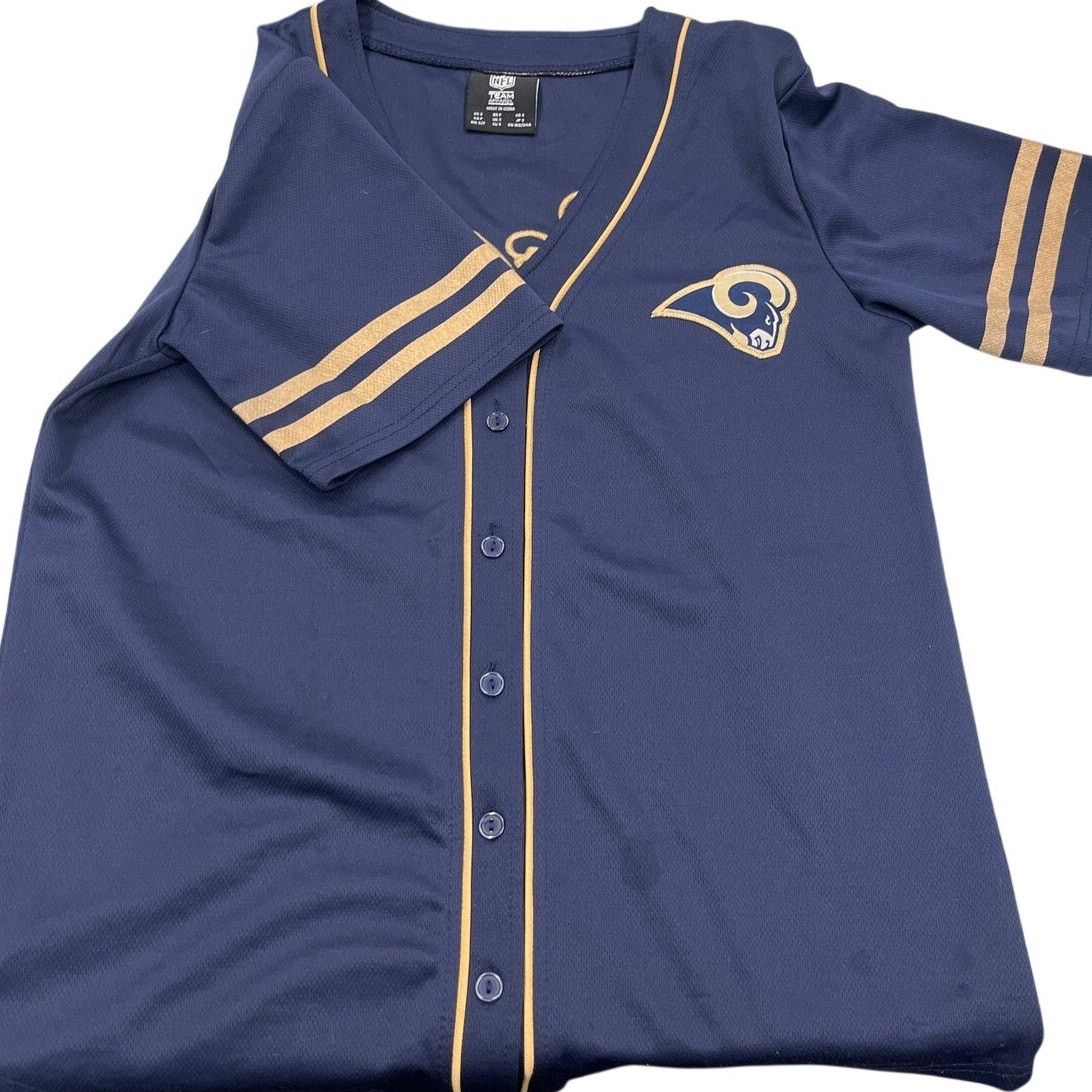 NFL LA Rams Authentic NFL Jersey Blue Gold Small Stitched Logo Size US S / EU 44-46 / 1 - 5 Thumbnail