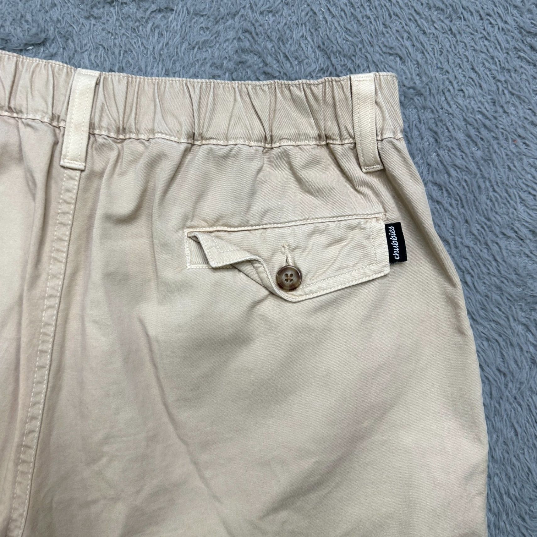 Chubbies Chubbies Short Mens Large Beige Elastic Waist Casual Shirt Pants? Size US 33 - 6 Thumbnail