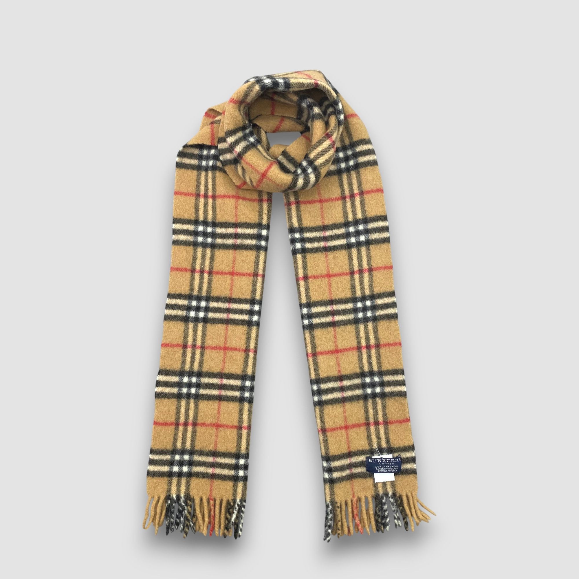 Burberry Vintage Burberry Scarf Muffler Wool Winter Check Scarves Size ONE SIZE - 1 Thumbnail
