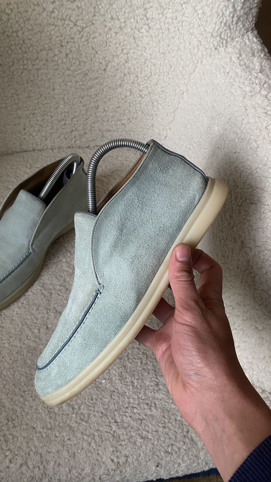 Loro Piana Loro Piana loafer suede blue shoes size 38 Size US 8 / IT 38 - 3 Thumbnail