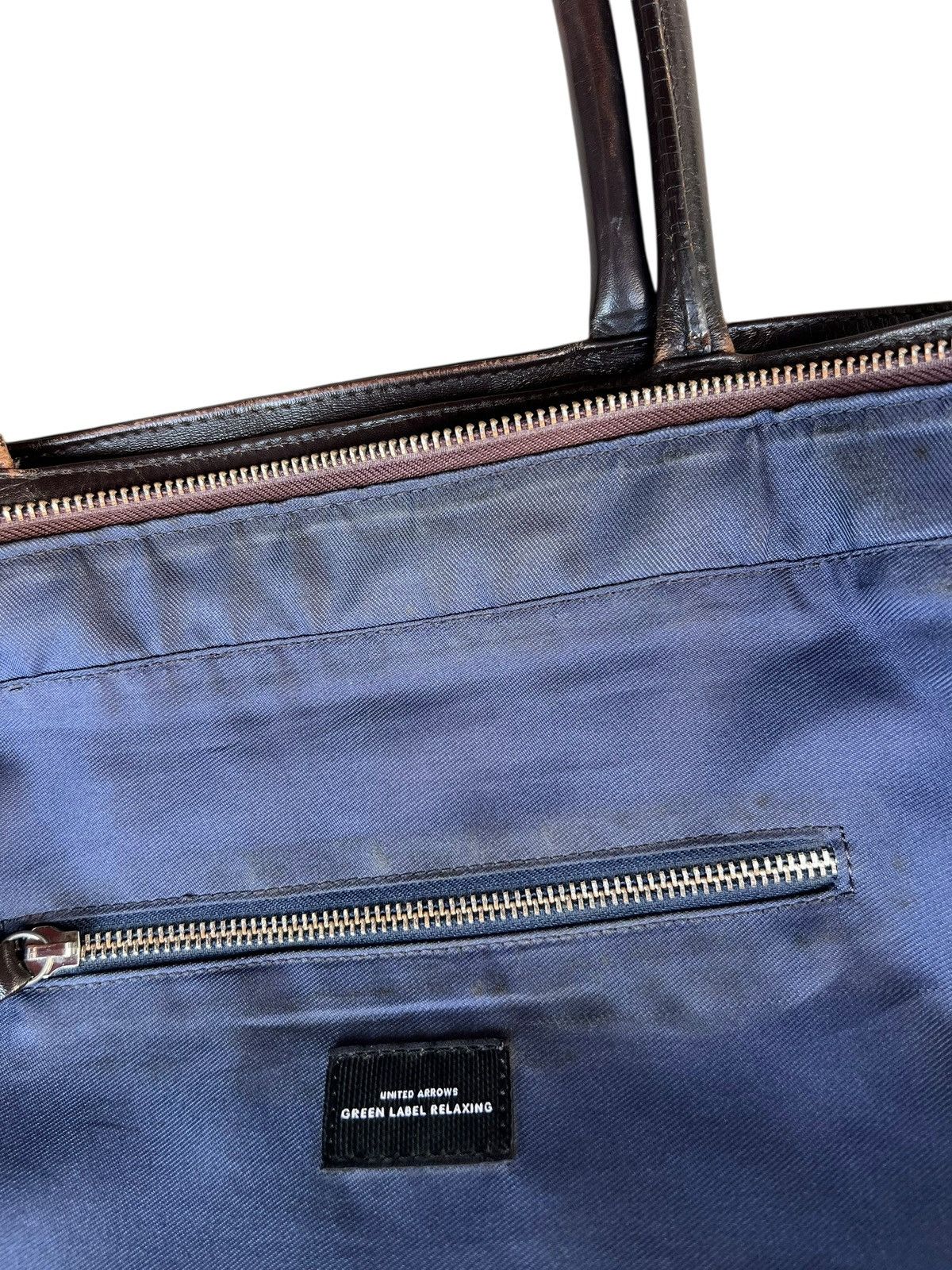 United Arrows United Arrows Japan Distressed Patina Leather Tote Bag Size ONE SIZE - 22 Thumbnail