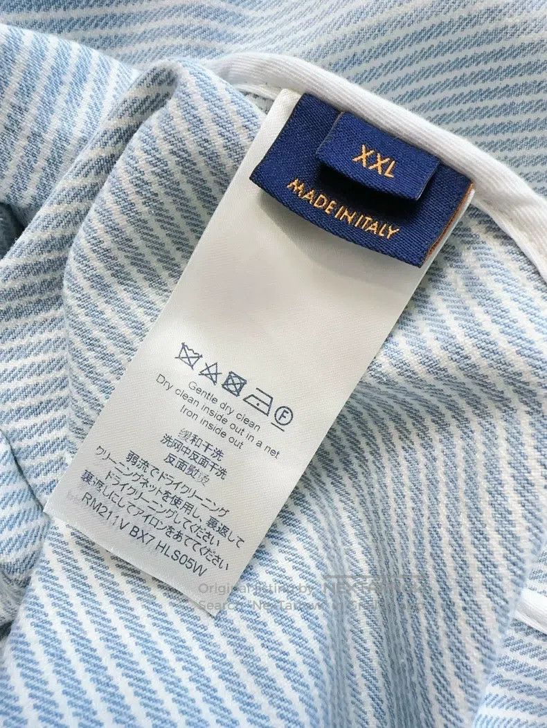 Louis Vuitton Louis Vuitton Blue ink stripe logo dyed denim jacket Size US XXL / EU 58 / 5 - 6 Thumbnail