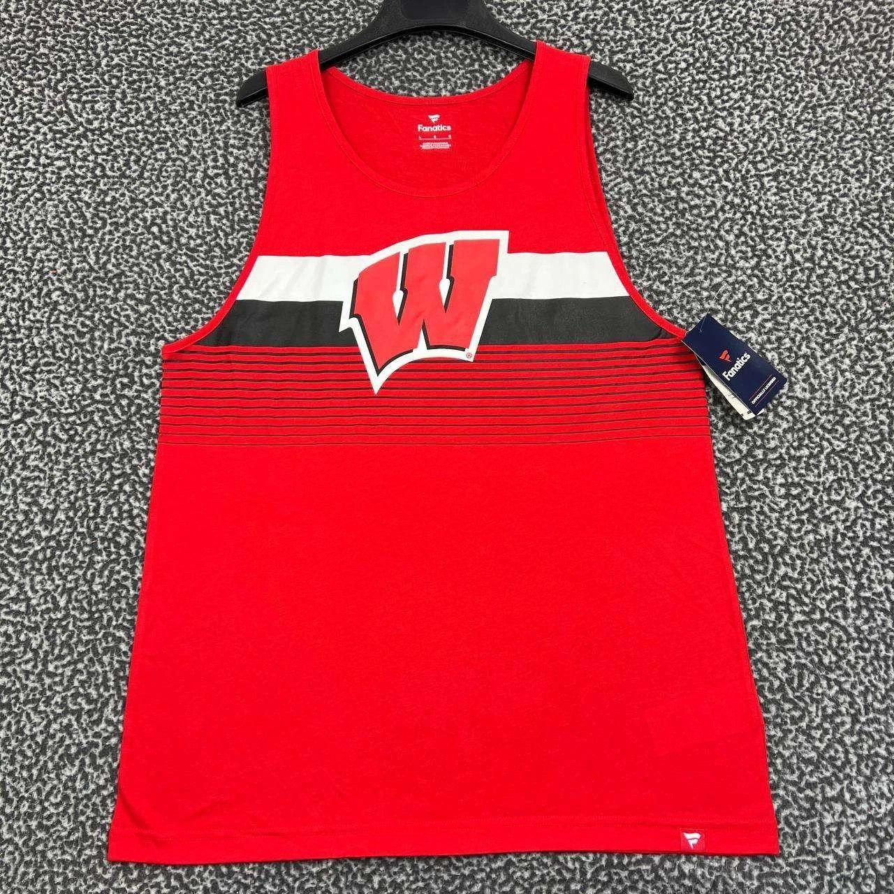 Other Wisconsin Badgers Shirt Men Fanatics Sleeveless Round Neck L Size US L / EU 52-54 / 3 - 1 Thumbnail