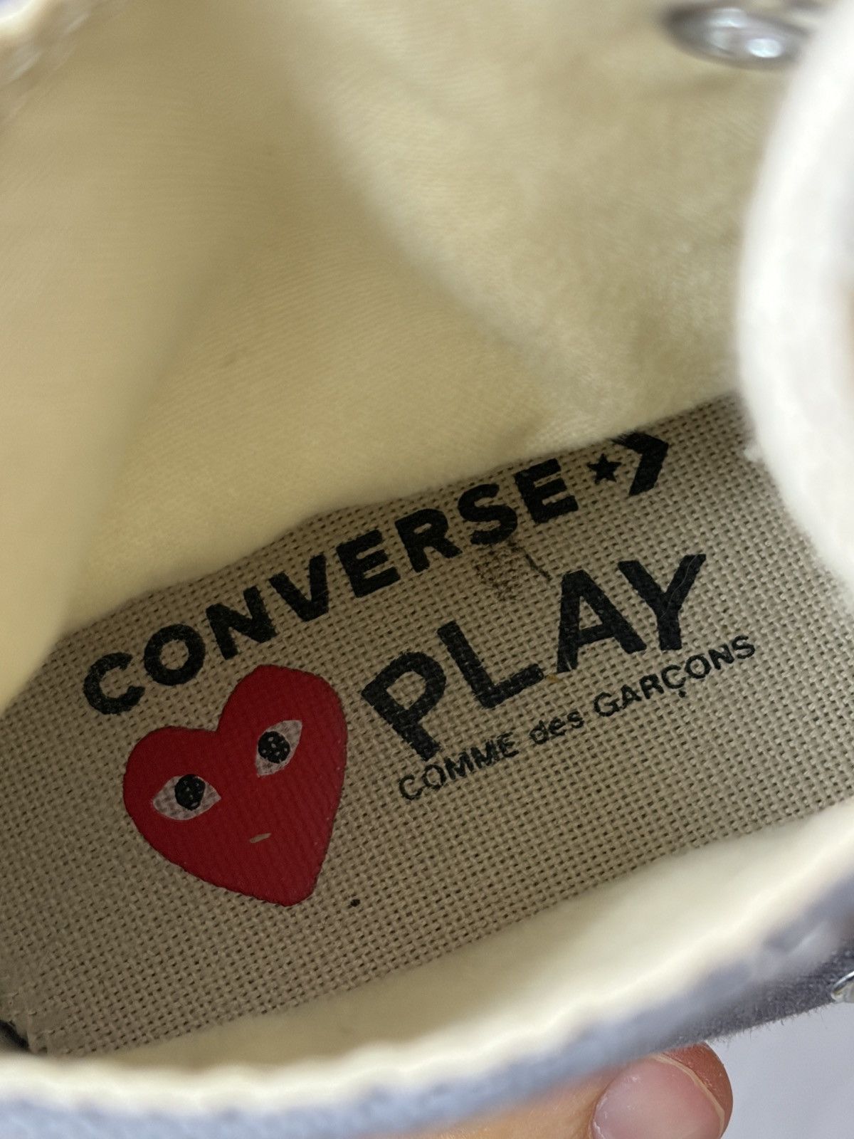 Comme des Garcons PLAY × Converse Comme Des Garcons Play x Converse Gray Hi-top Sneakers Size US 7 / IT 37 - 16 Thumbnail