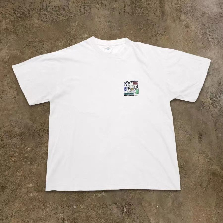 Designer × Japanese Brand White Letter Print Loose Short Sleeve T-Shirt Size US M / EU 48-50 / 2 - 2 Thumbnail