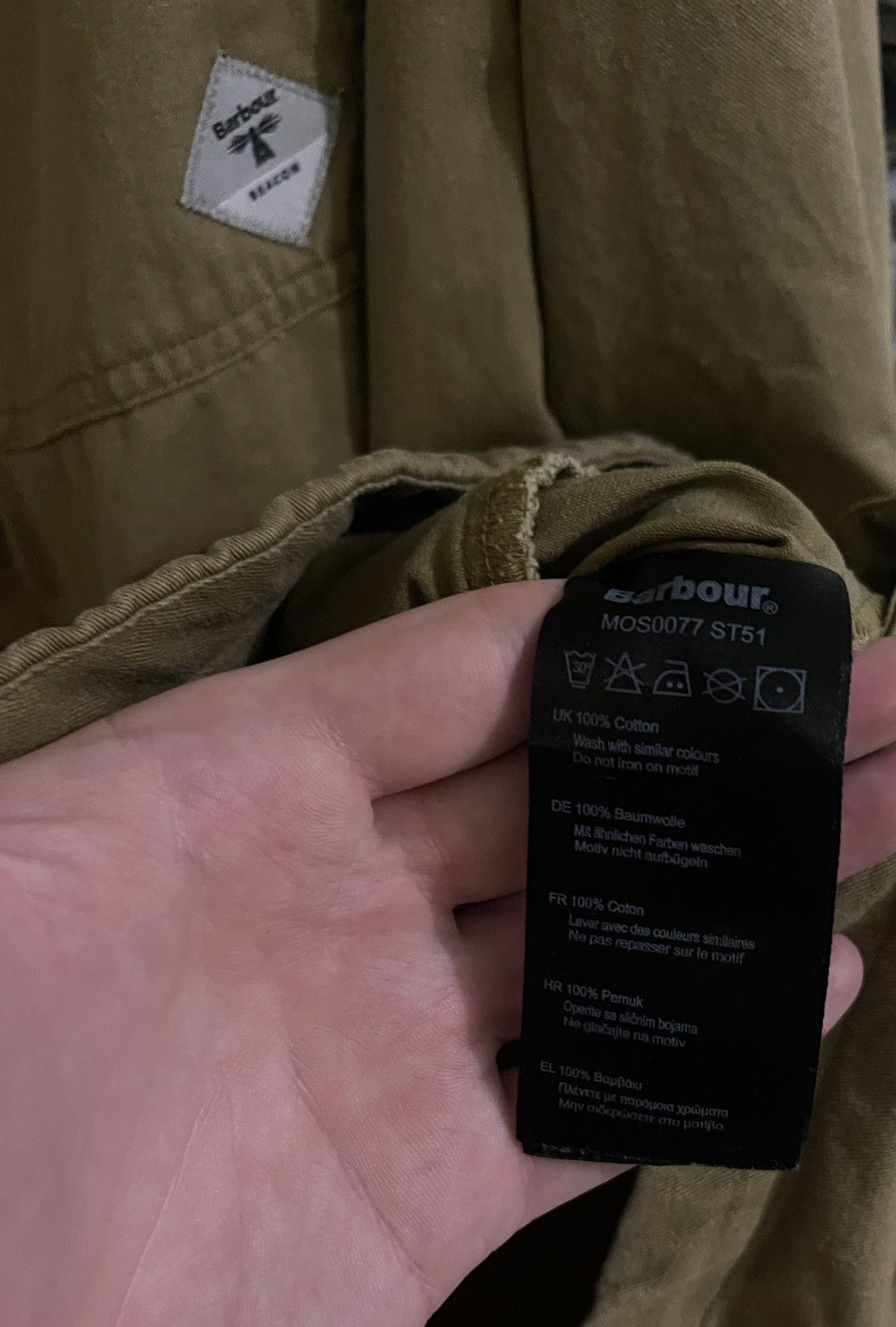 Barbour Barbour Beacon foundry overshirt M L beige haki jacket light Size US L / EU 52-54 / 3 - 4 Thumbnail