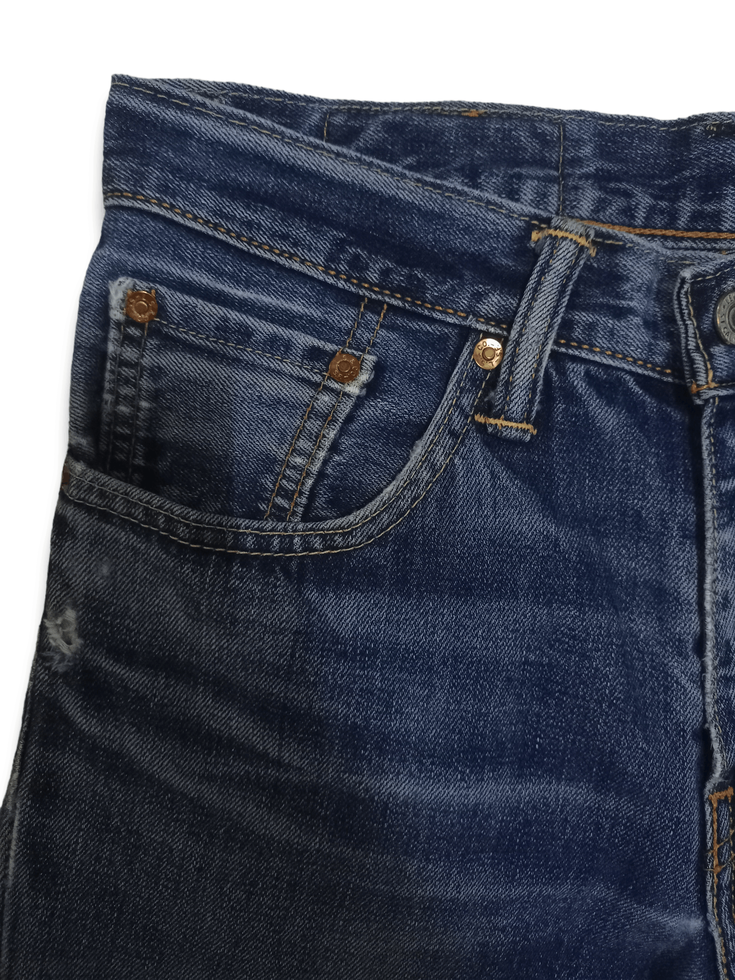 Levi's Vintage Y2K Levis 502 V Stitch Blue Wash Distressed Jeans Size US 29 - 5 Thumbnail