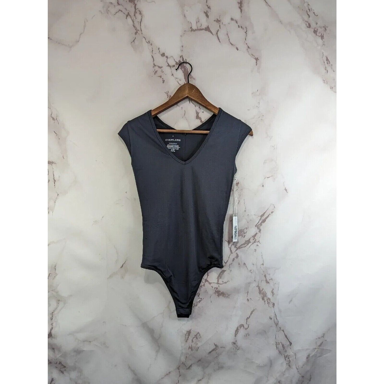 Everlane Everlane Bodysuit Women XS Black Thong Short Ballet Supima Size XS / US 0-2 / IT 36-38 - 1 Thumbnail