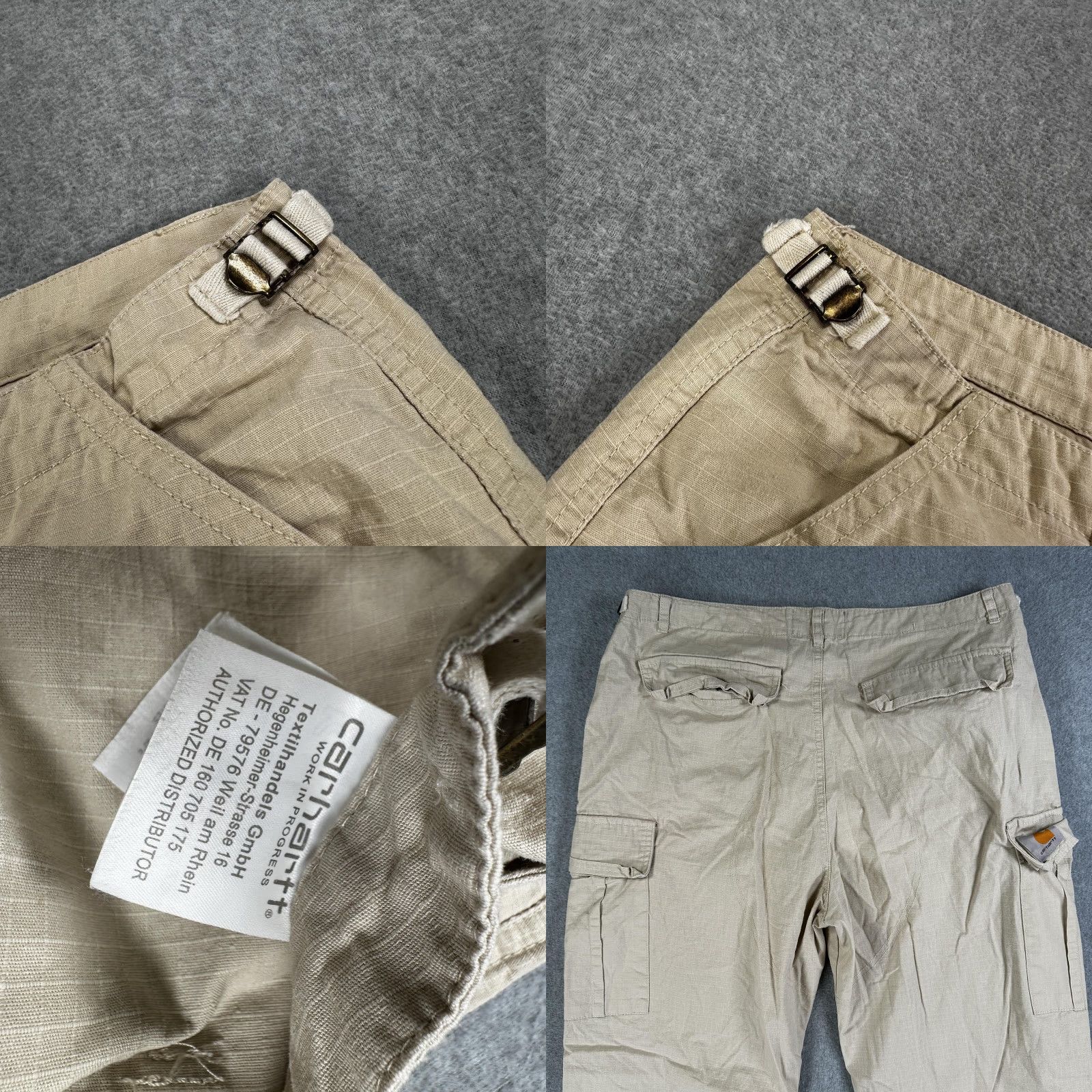 Carhartt Carhartt WIP Cargo Pants Mens XL Beige Ripstop Adjustable Waist Hiking Outdoor Size US 36 / EU 52 - 8 Thumbnail