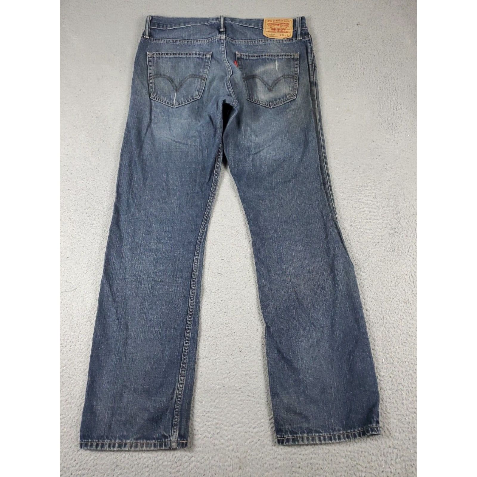 Levi's Levis Mens 514 Blue Straight Leg Jeans Size 34x32 Extra Large Denim Pants Size US 34 / EU 50 - 6 Thumbnail