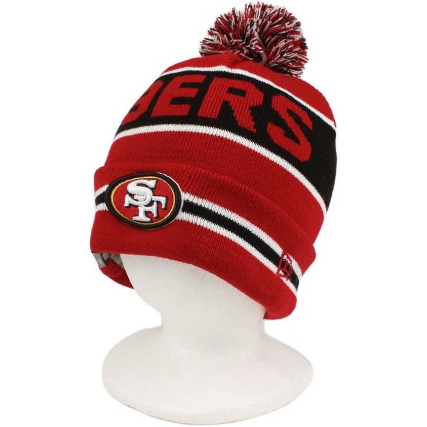 New Era NEW NFL SF 49ers Sideline Coach Pom Beanie RARE Vintage 2014 Size ONE SIZE - 2 Thumbnail