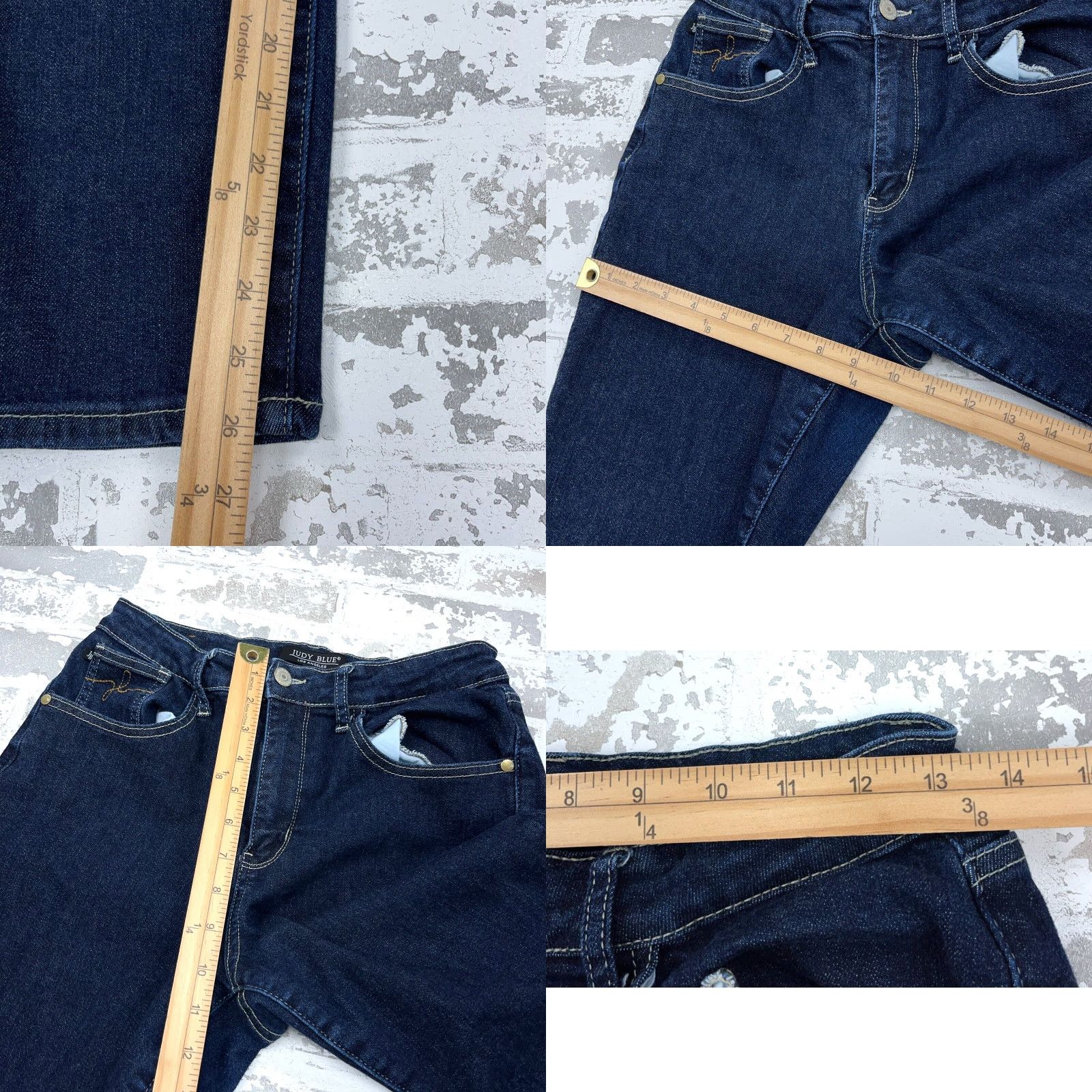 Vintage Judy Blue Jeans Women 28 Skinny High Rise Dark Wash Denim Pants Stretch Classic Modern 5-Pocket Size 28" / US 6 / IT 42 - 8 Thumbnail