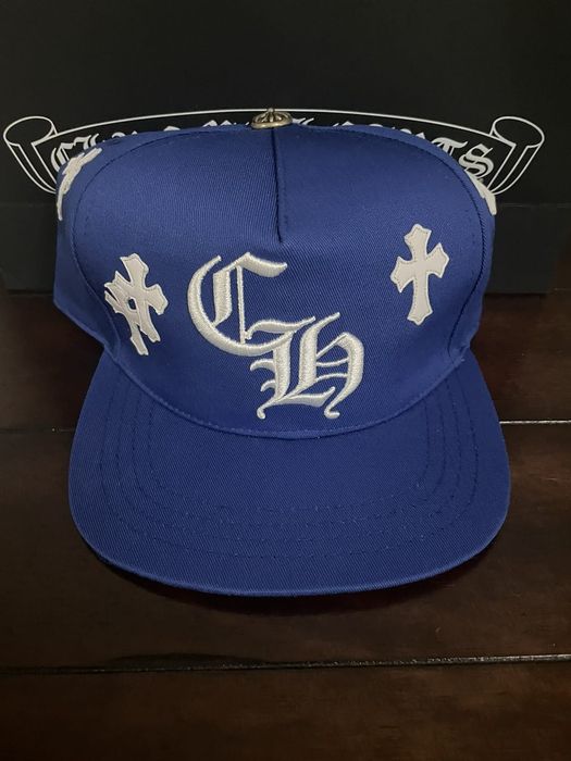 Chrome Hearts Cross Patch Baseball Hat 'Blue