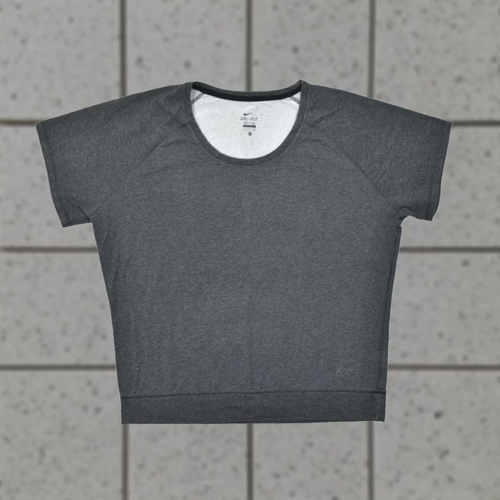 Nike Nike Dri-Fit Women's XL Gray Short Sleeve Raglan Athletic Top Shirt Size XL / US 12-14 / IT 48-50 - 1 Thumbnail
