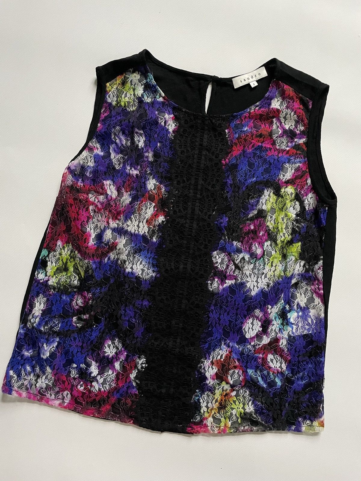 Sandro Sandro Paris multicoloured viscose tank top size 2 Size M / US 6-8 / IT 42-44 - 1 Thumbnail