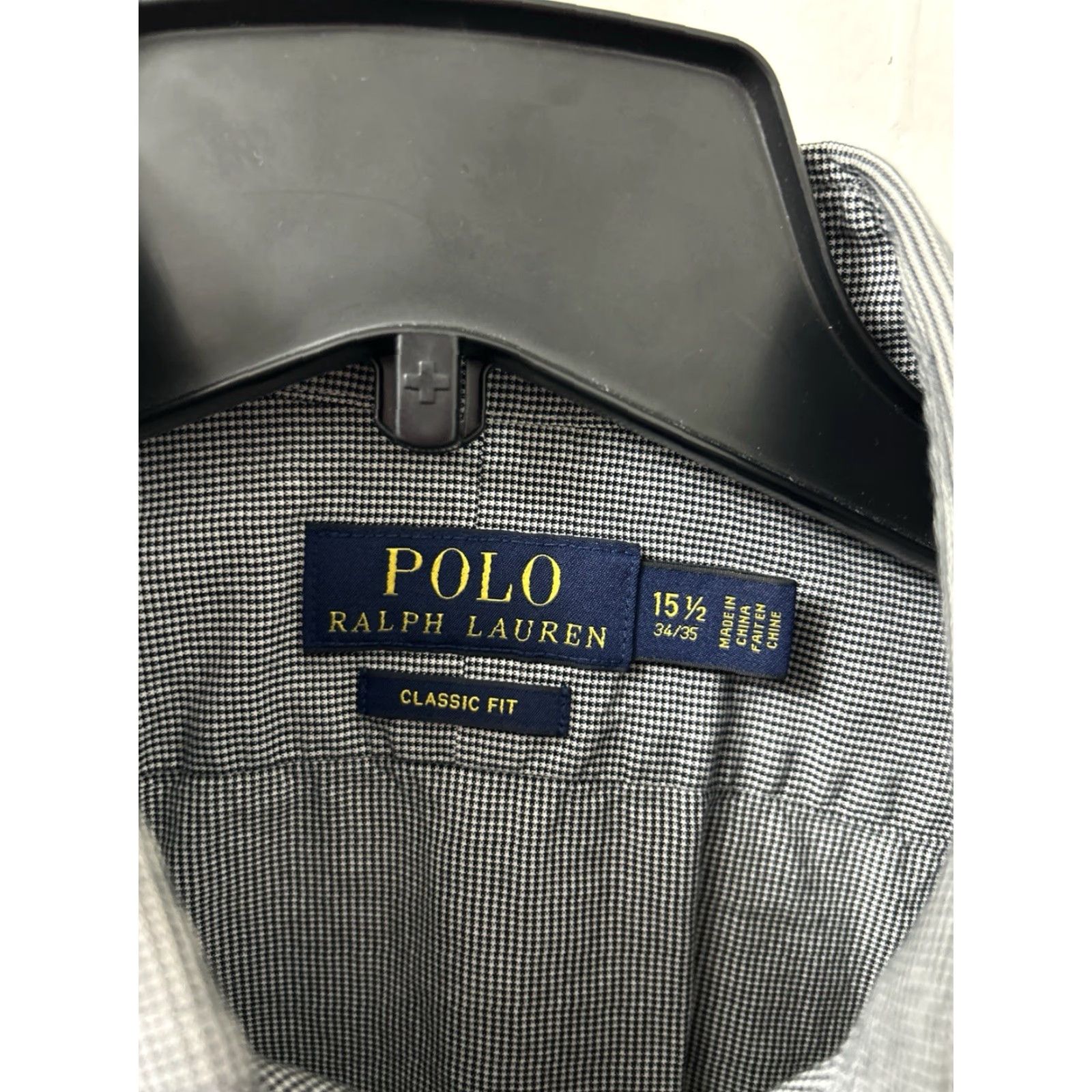 Polo Ralph Lauren Polo Ralph Lauren Shirt Mens 15.5 Black White Houndstooth Classic Button Up L/S Dress Shirt Mens Boys? Size US L / EU 52-54 / 3 - 6 Thumbnail