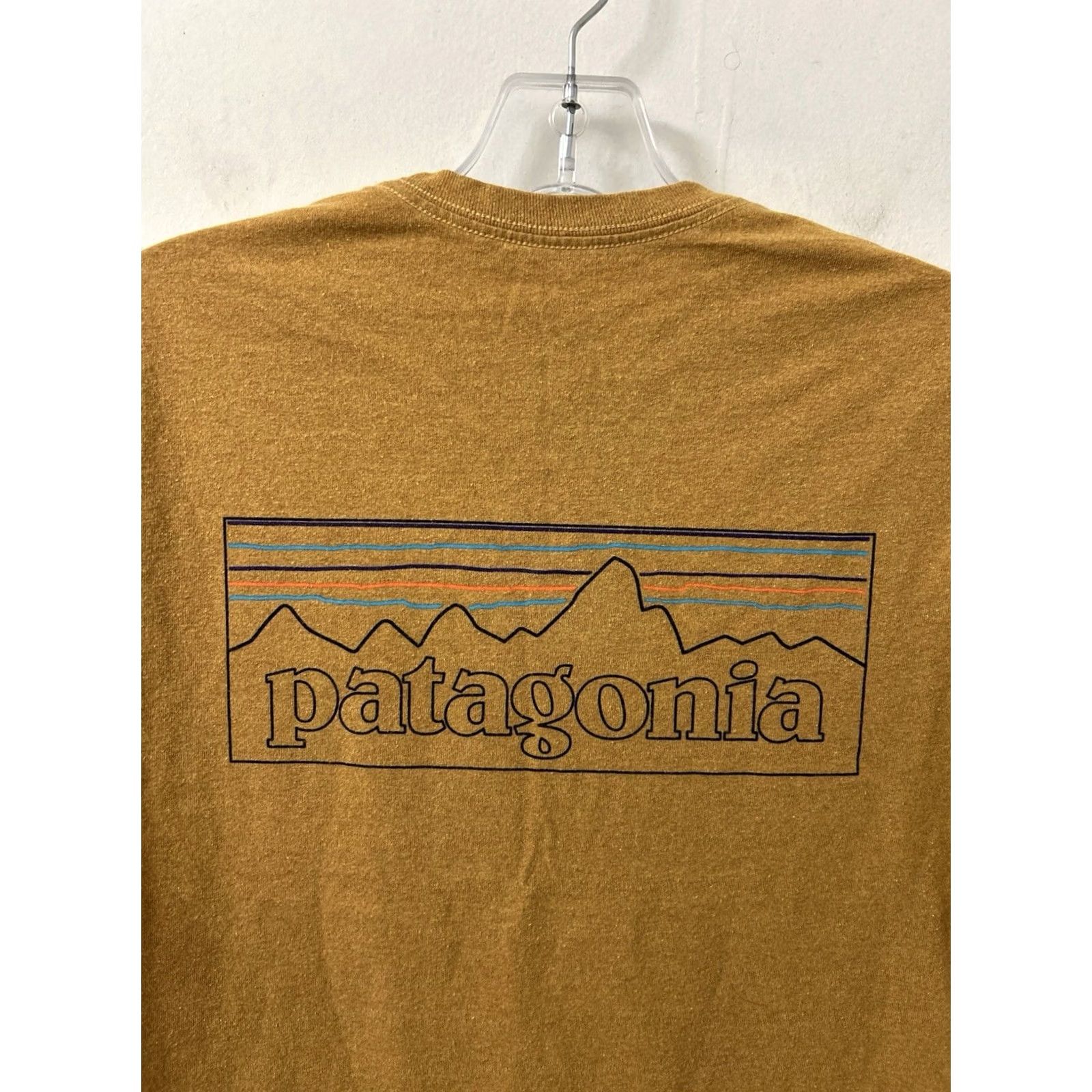 Patagonia Patagonia Responsibili-Tee Shirt Mens XS Mustard Yellow S/S Crew Neck Graphic Print Logo P-6 38504 SP24 Size US XS / EU 42 / 0 - 4 Thumbnail