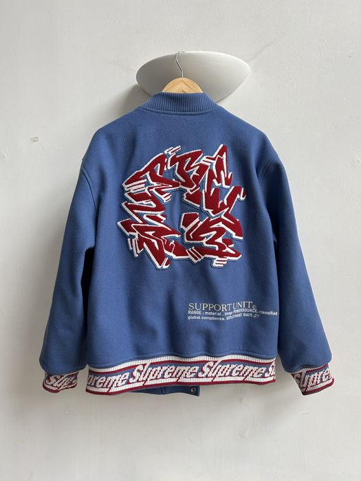 Supreme Supreme Support Unit Varsity Jacket FW21 | Grailed