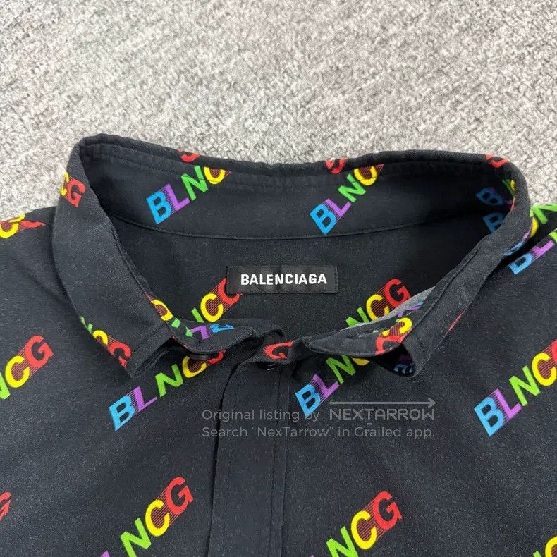 Balenciaga Balenciaga size 37 Colorful Bullet Logo Short Sleeve Shirt Size US S / EU 44-46 / 1 - 3 Thumbnail