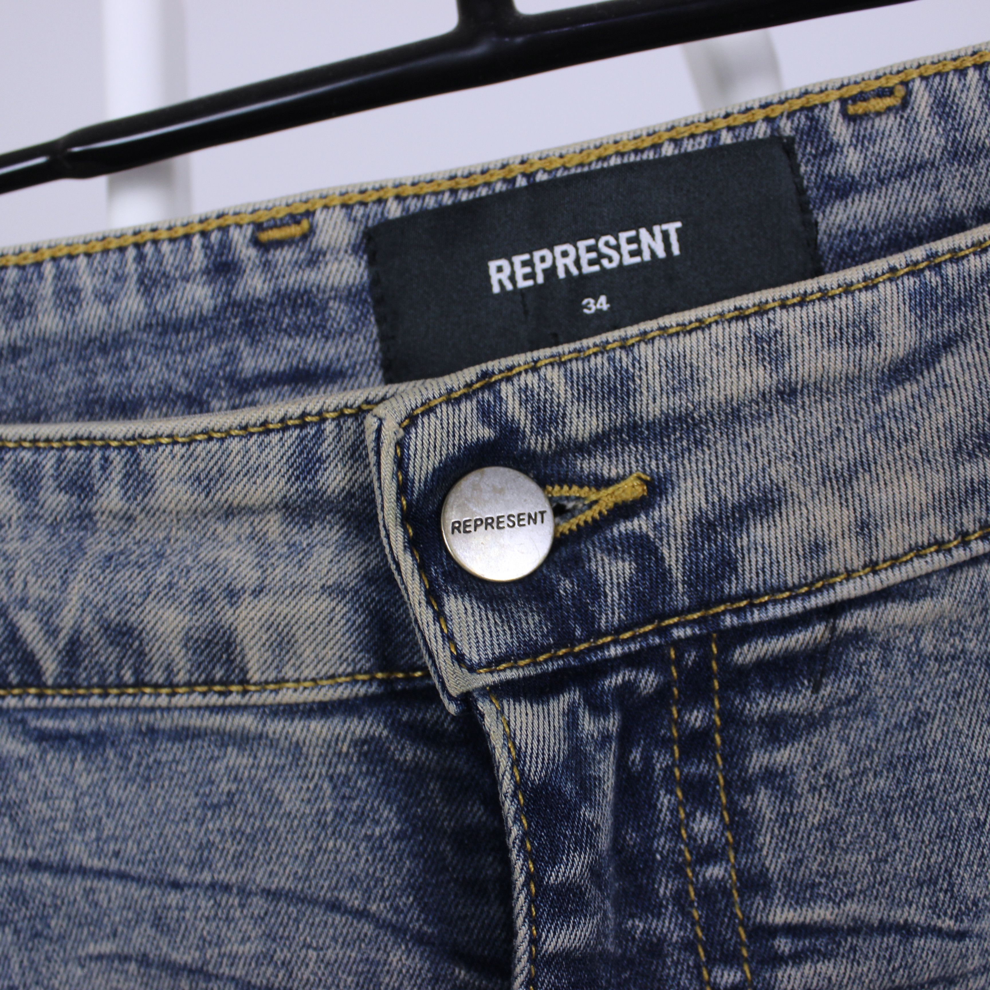 Represent Clo. SS23 REPRESENT STORMS IN HEAVEAN JEANS 34 Size US 34 / EU 50 - 5 Thumbnail