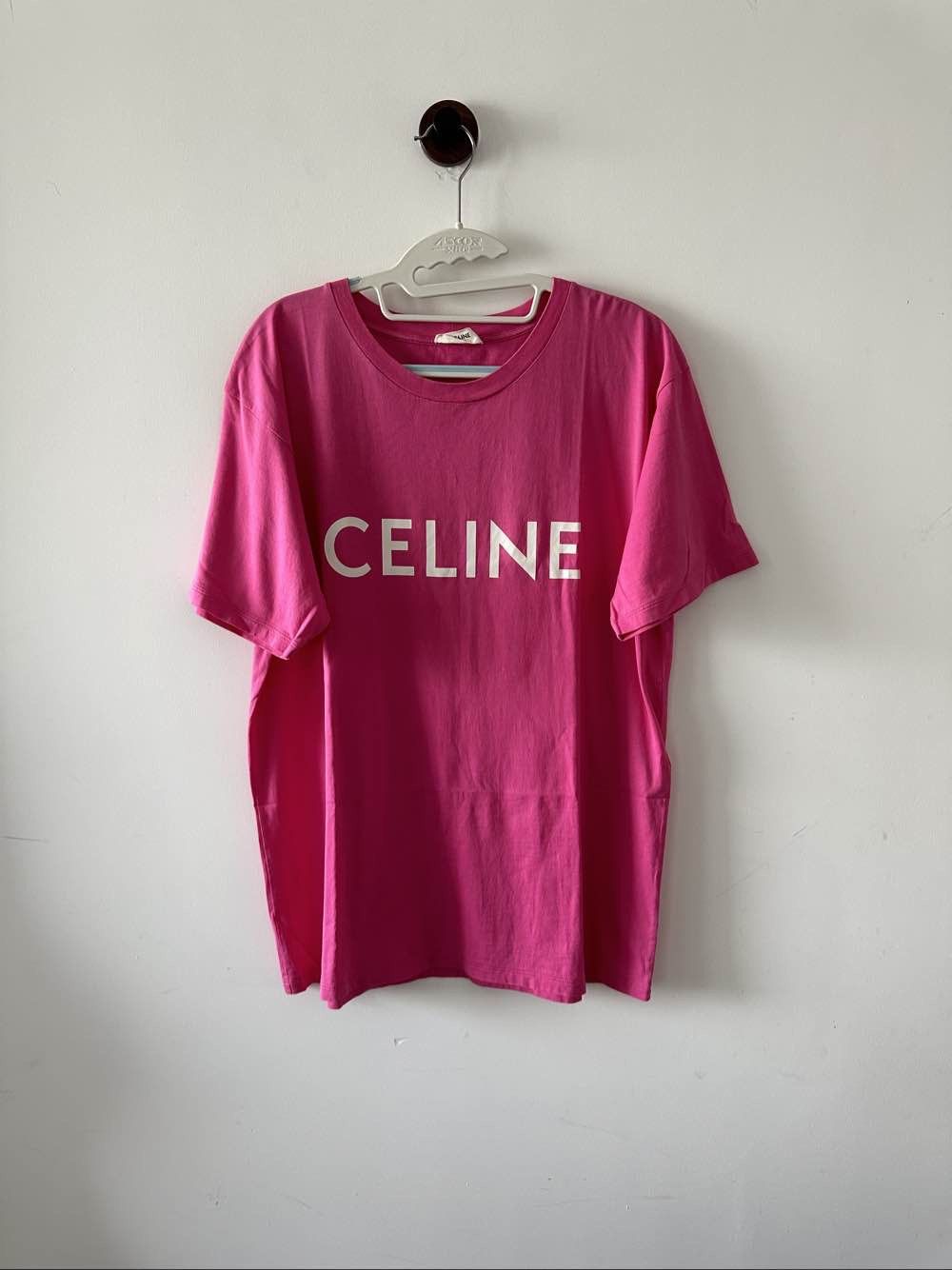 Celine Celine Pink Logo T-Shirt Size S Size S / US 4 / IT 40 - 1 Thumbnail