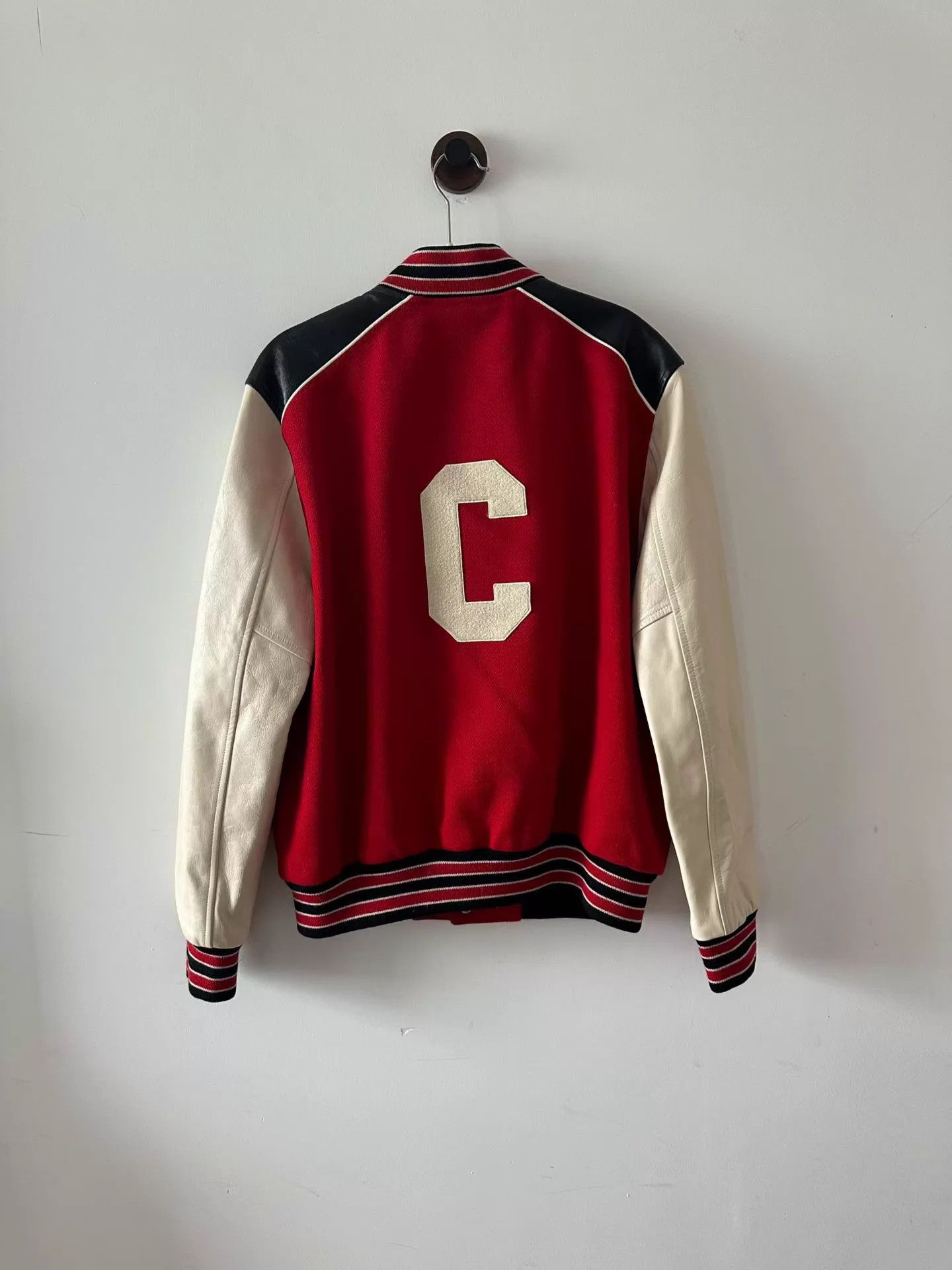 Celine Celine colorblocked leather baseball jacket 46 Size US S / EU 44-46 / 1 - 2 Thumbnail