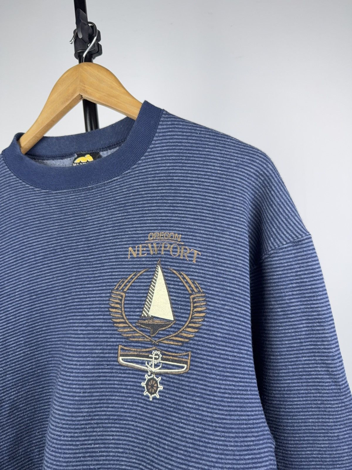 Vintage 90s H.I. Miller Gold Newport Oregon Nautical Sweatshirt USA Size US M / EU 48-50 / 2 - 4 Thumbnail