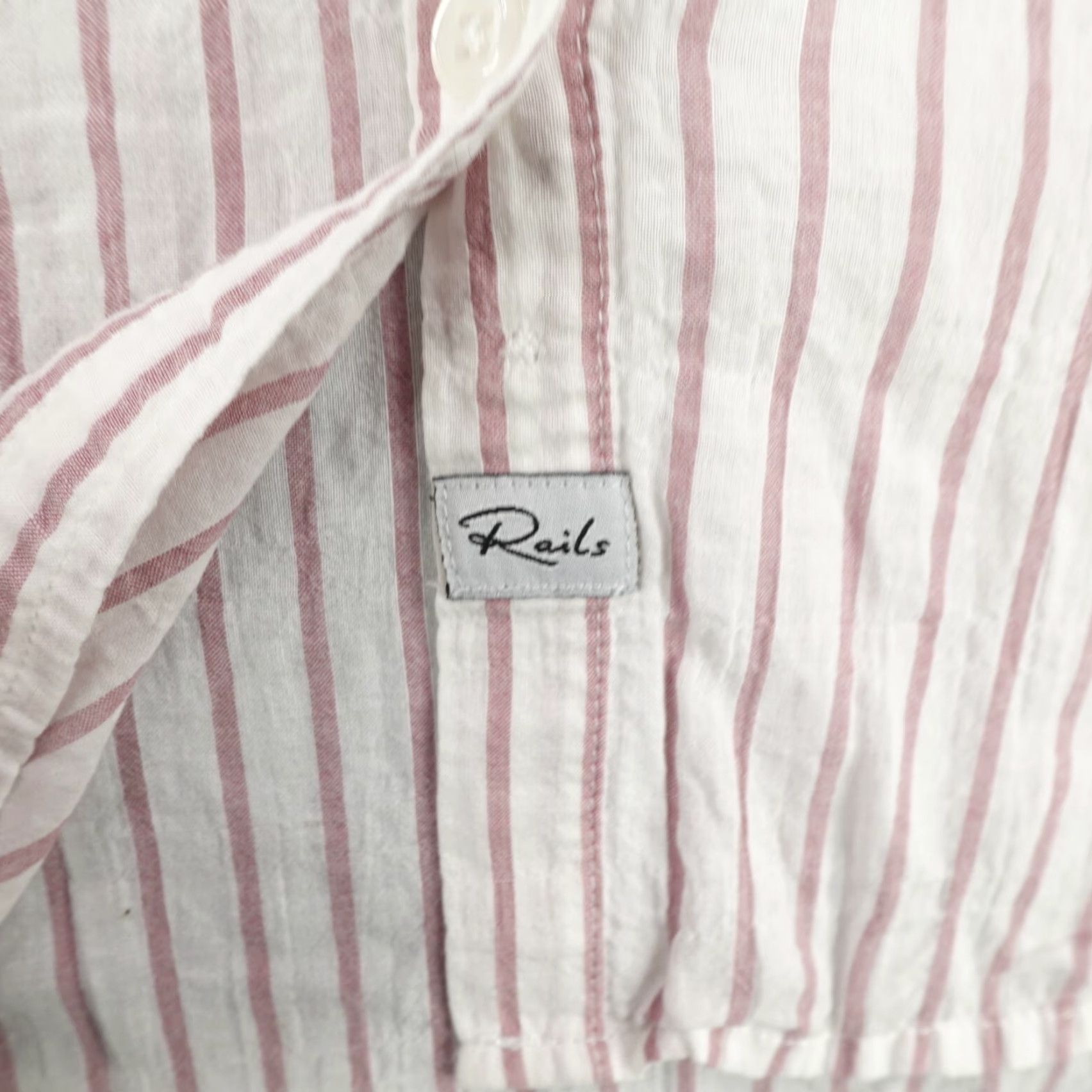 Rails VINTAGE Rails Button-Up Shirt Men's Large Red Striped Long Sleeve Performance Flex Blouse Size L / US 10 / IT 46 - 5 Thumbnail