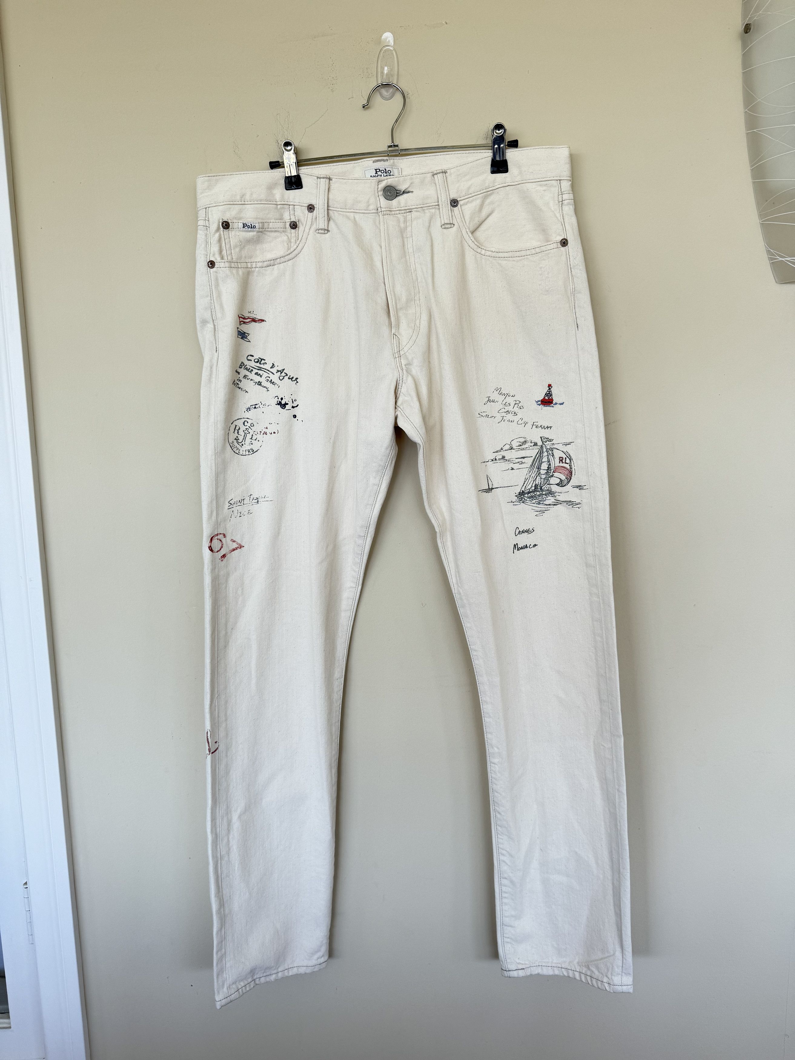 image of Polo Ralph Lauren South Of France Ralph Laurent Exclusive Pants in White, Men's (Size 33)