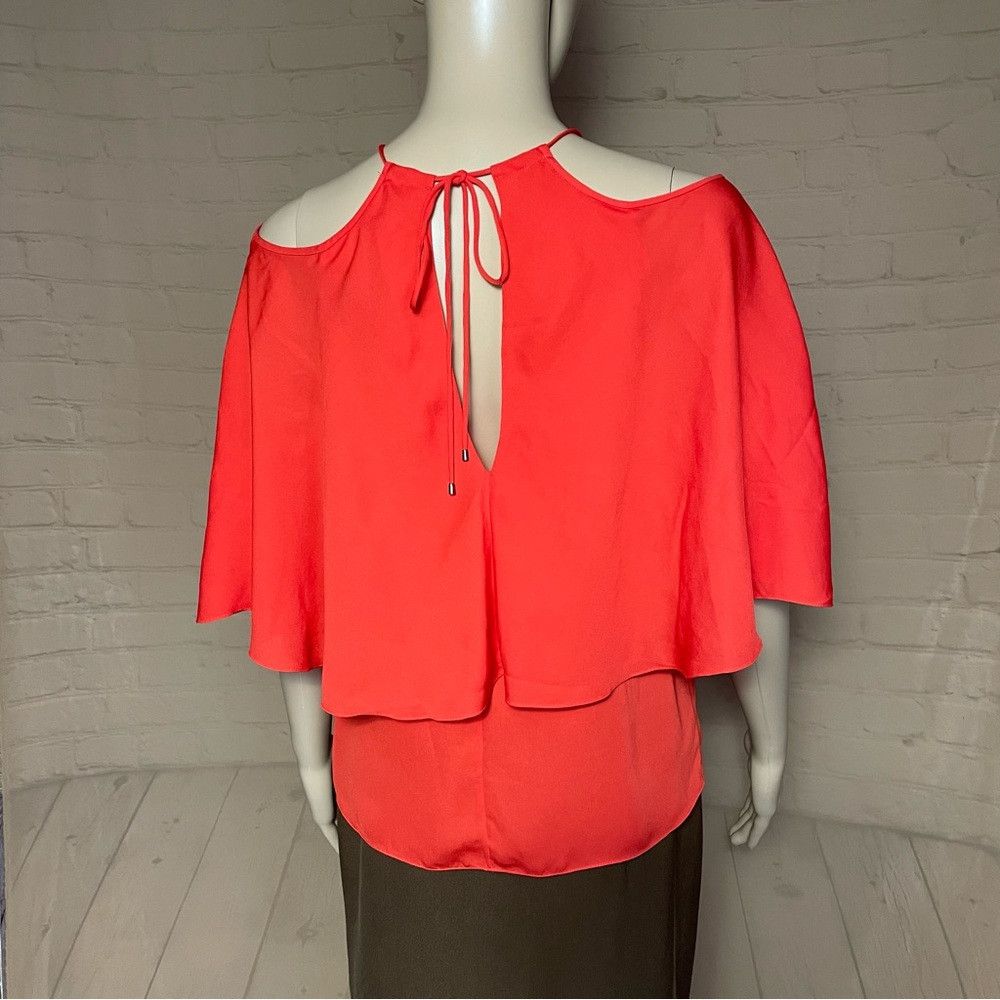 Halston Heritage NWT New $275 HALSTON HERITAGE Flowy Hardware Neckline Top S Size XS / US 0-2 / IT 36-38 - 5 Thumbnail