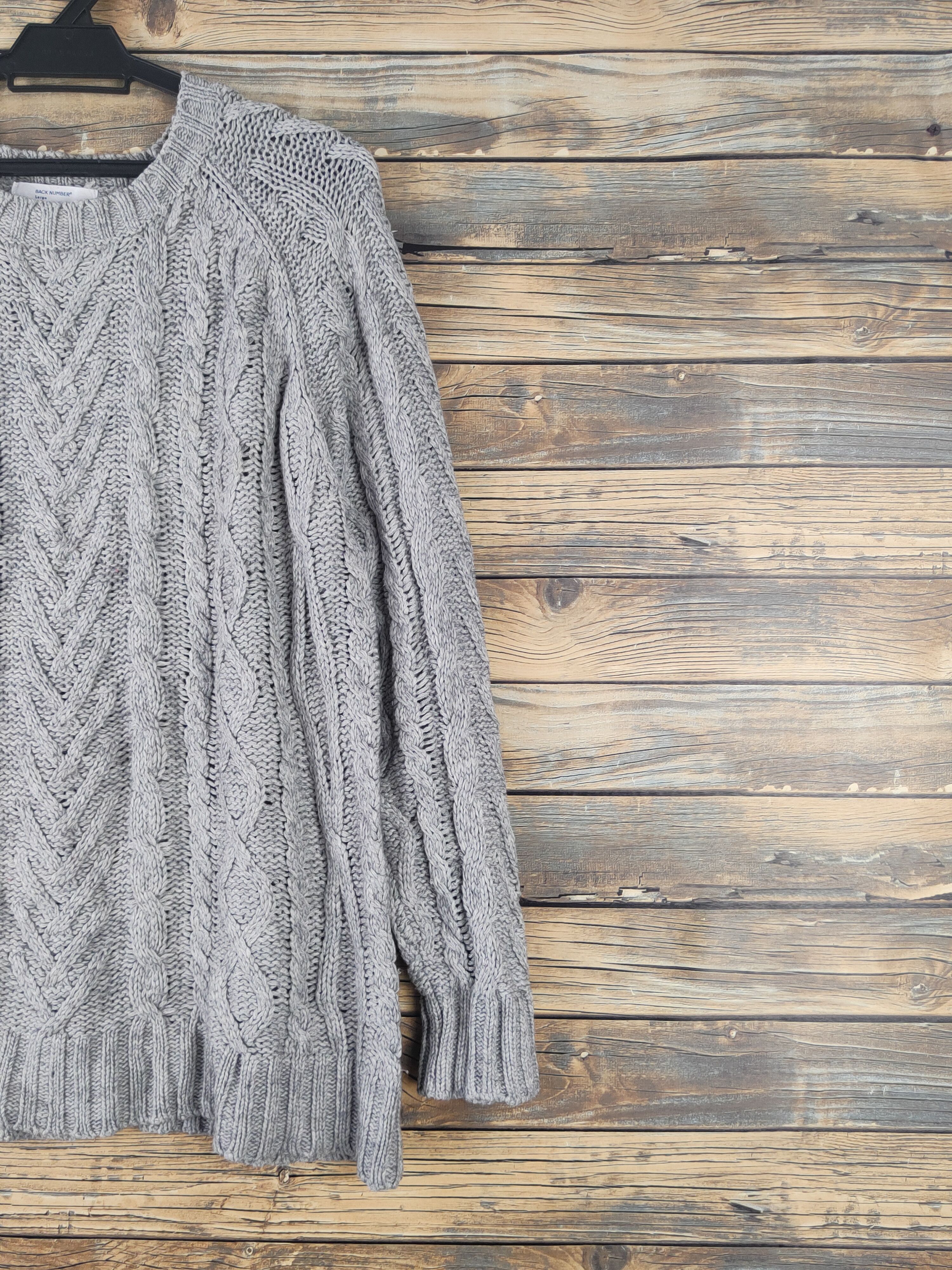 Vintage DL Back Number Gray Knitwear Sweatshirts #1617 Size L / US 10 / IT 46 - 5 Thumbnail
