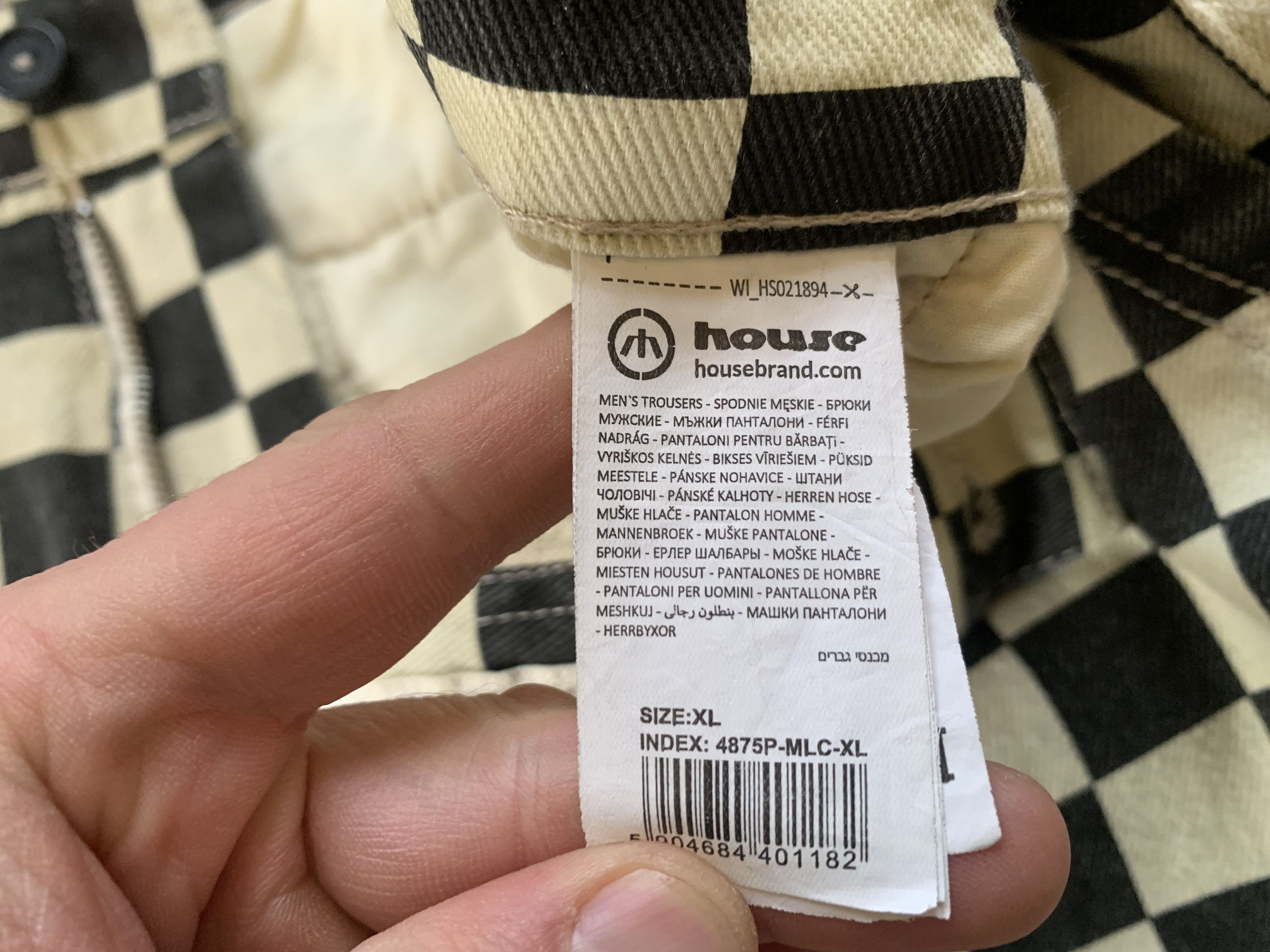 Other House Brand Checkered Black & White Pants Jeans Size US 36 / EU 52 - 10 Thumbnail