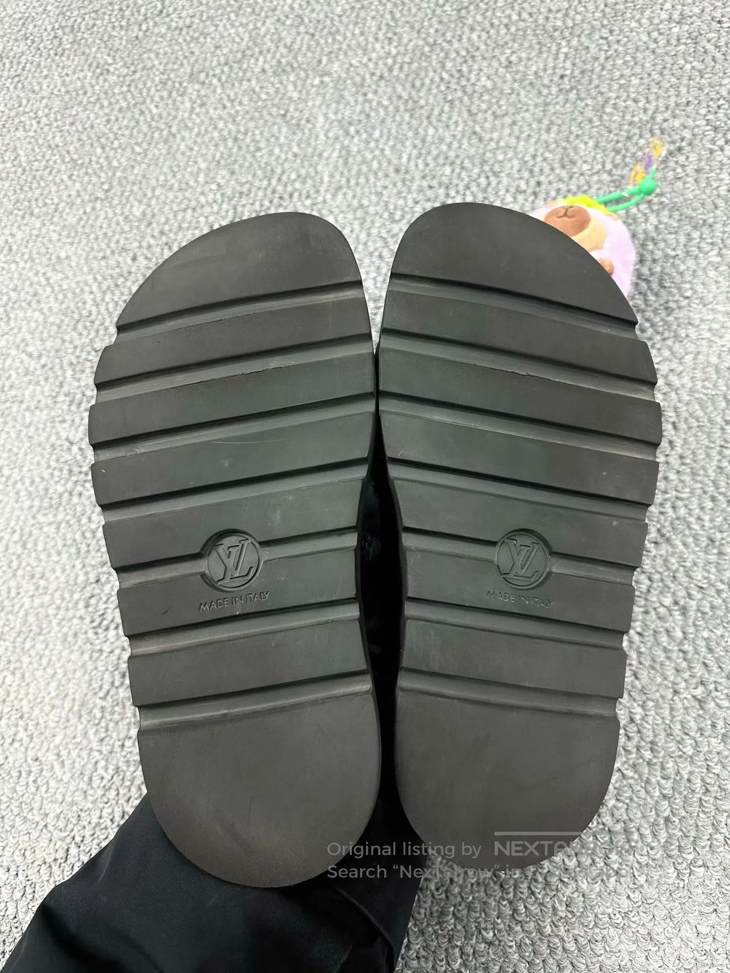Louis Vuitton Louis Vuitton Black Raised Full Print Magic Tape Slippers| Size US 8.5 / IT 38.5 - 5 Thumbnail