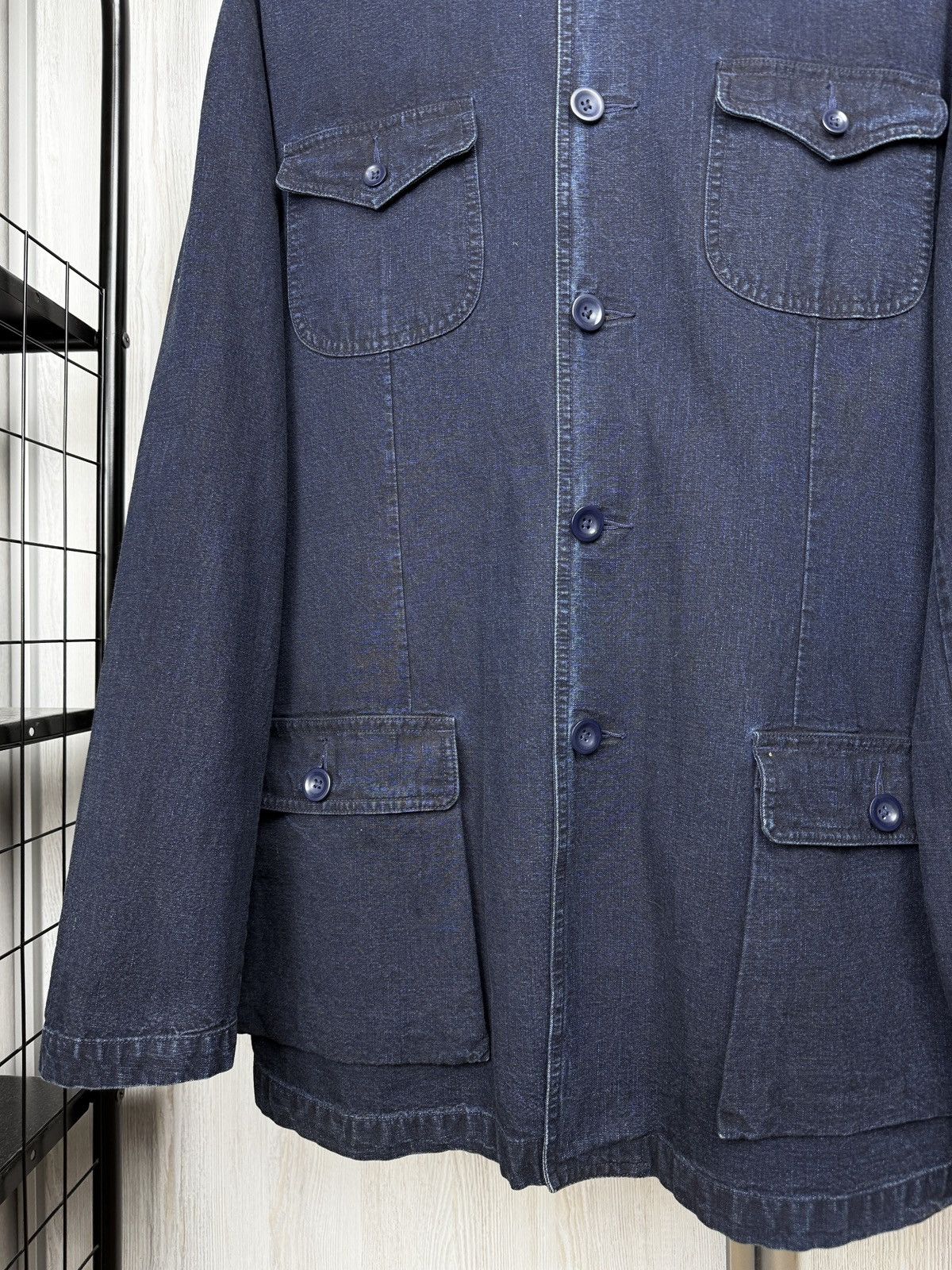 Polo Ralph Lauren Polo Ralph Lauren Dark Indigo Blue vintage blazer Jacket Size US L / EU 52-54 / 3 - 4 Thumbnail