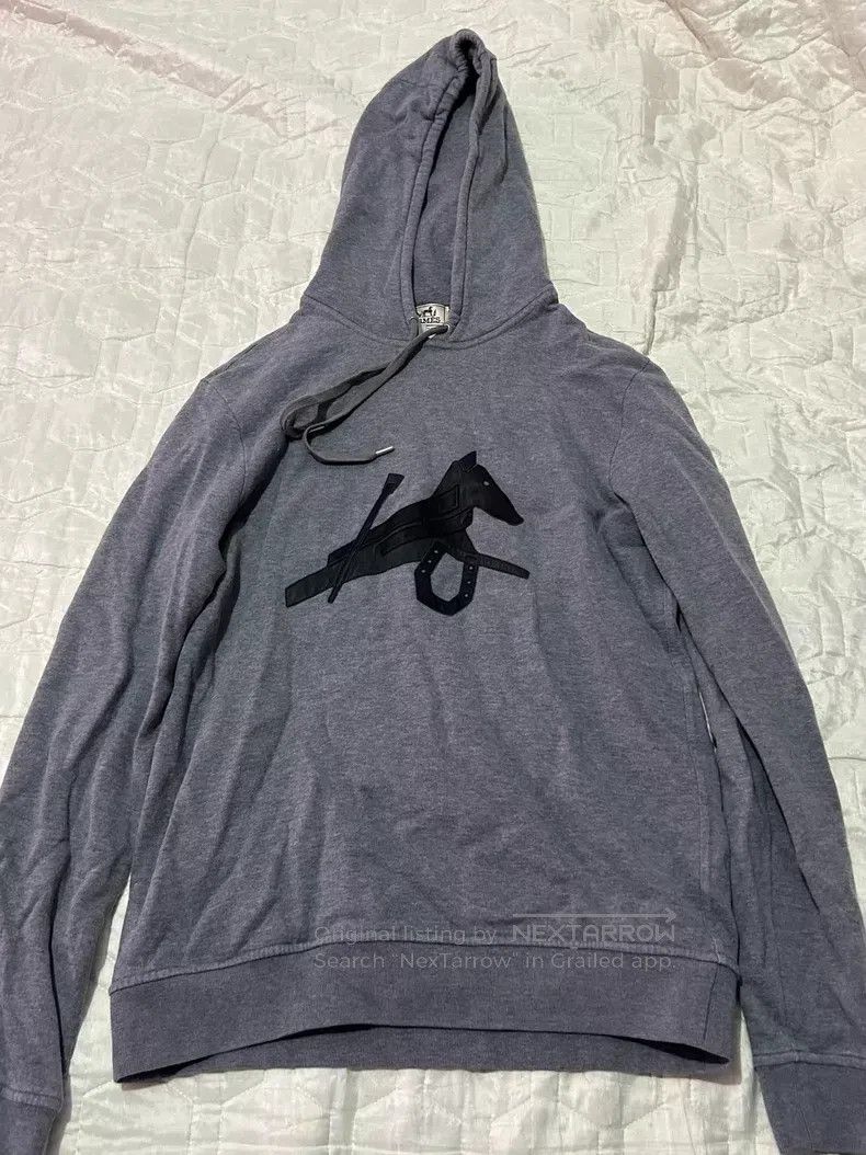 Hermes Hermes Grey Mechanical Horse Leather Patchwork Cotton Hood Size US S / EU 44-46 / 1 - 1 Thumbnail