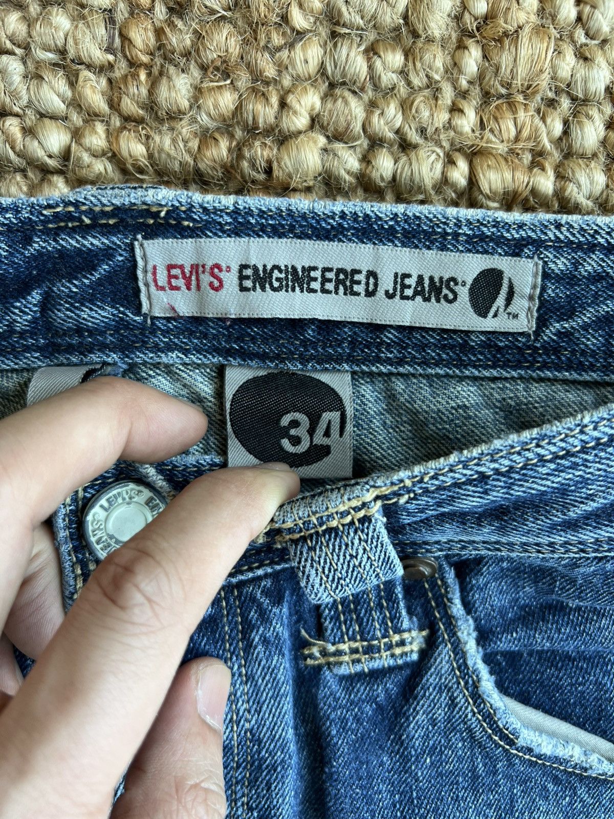 Levi's Levis Engineered Jeans Buckle Back Tag W34 Actual 34x30.5 Size US 34 / EU 50 - 4 Thumbnail